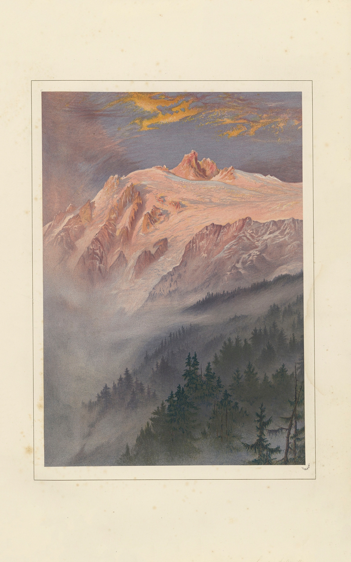 The Glacier de Trient by Elijah Walton, oil on canvas depicting a serene glacier landscape.