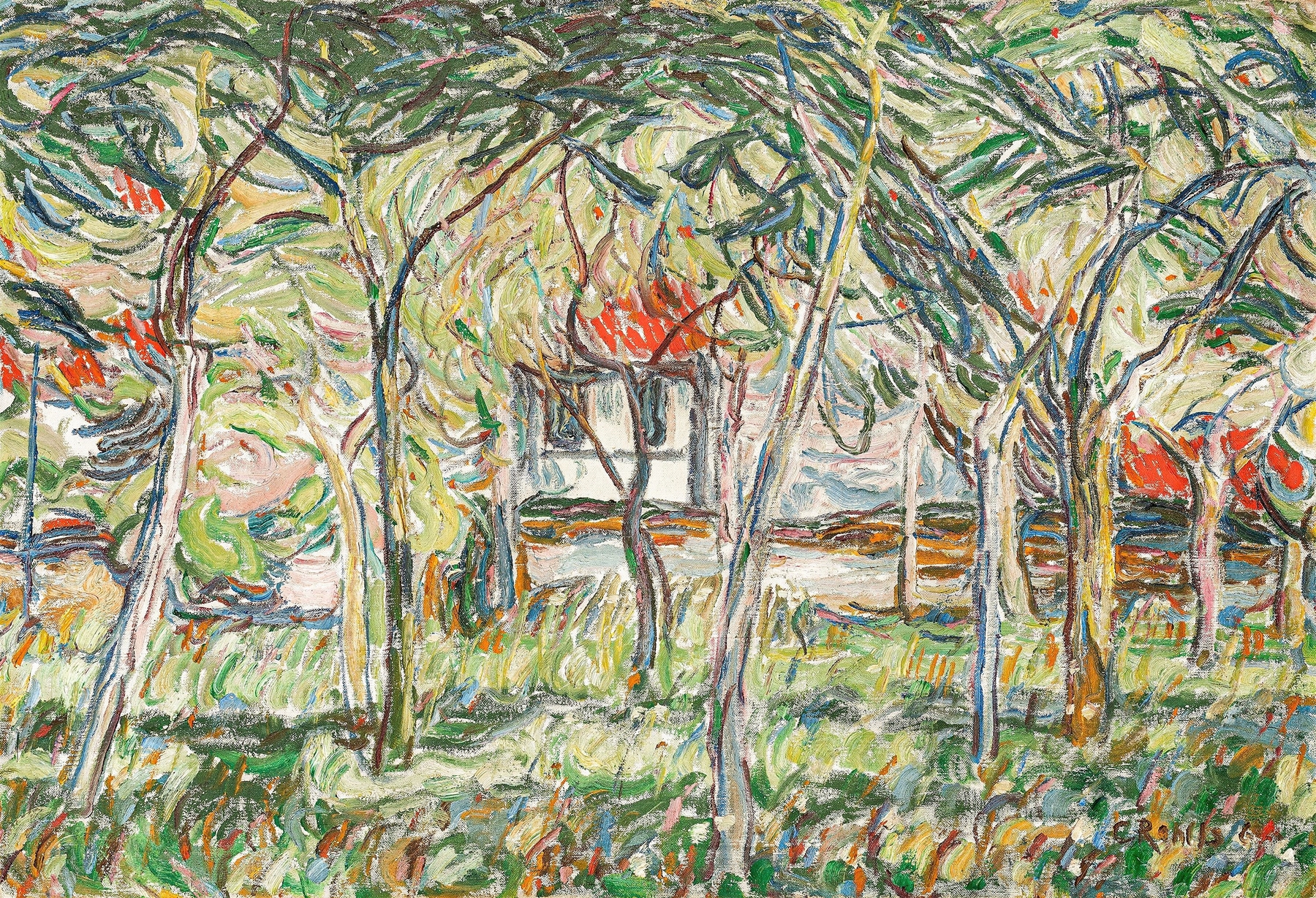 Garten in Soest, by Christian Rohlfs, public domain
