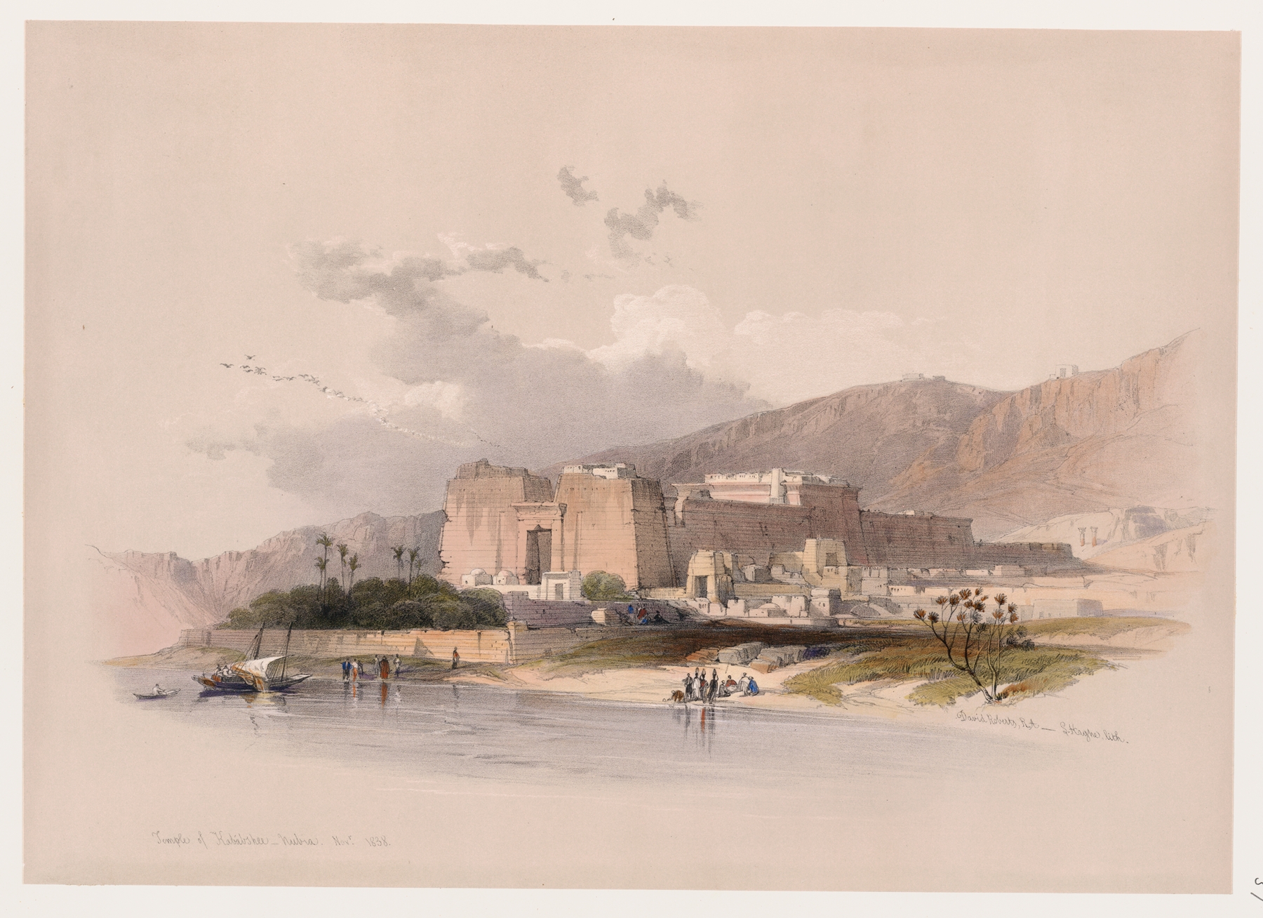 Temple of Kalabshee [Kalabsha, Kalâbishah], Nubia. Nov. 1838., by David Roberts, public domain