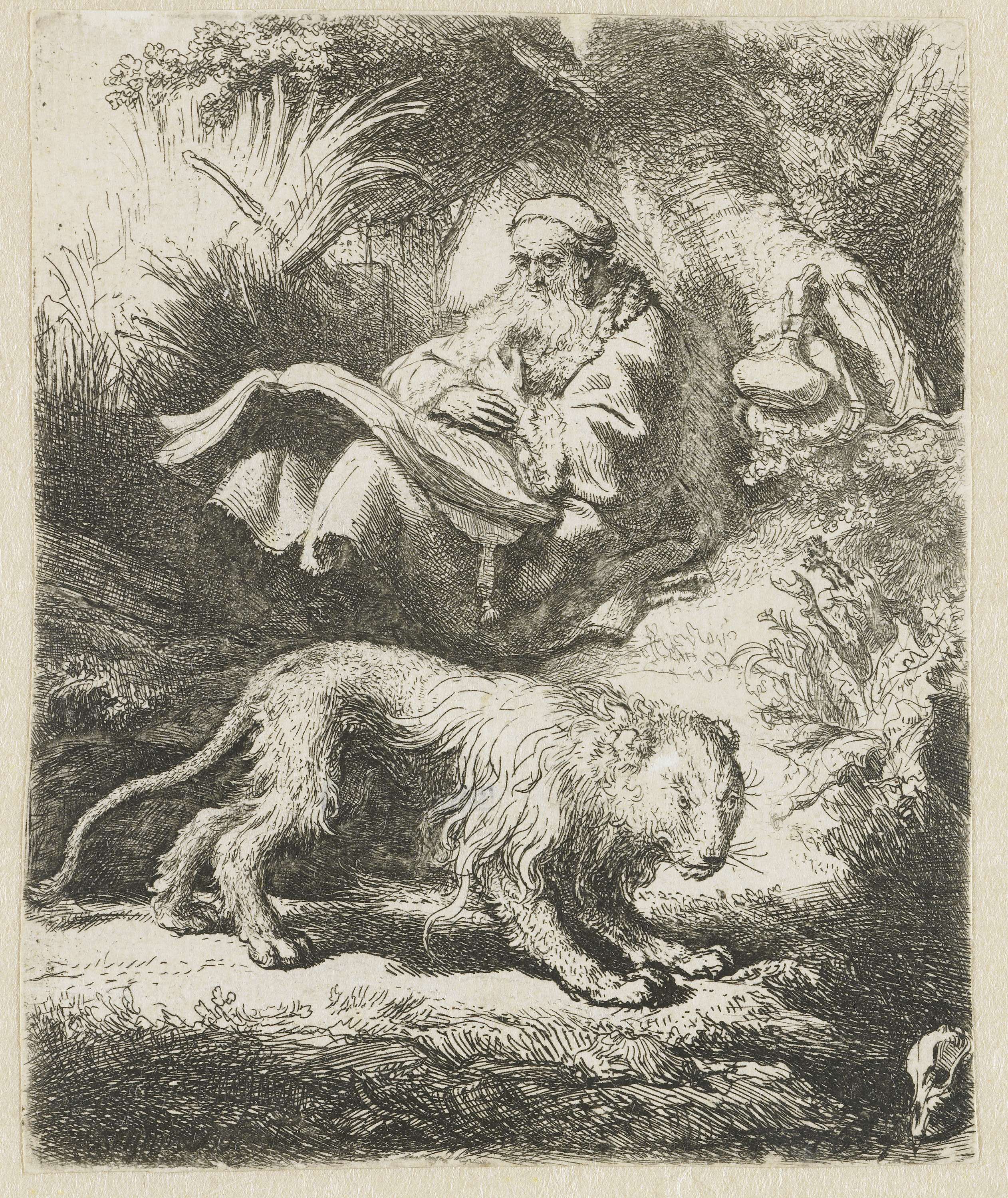 St Jerome reading, by Rembrandt van Rijn, public domain