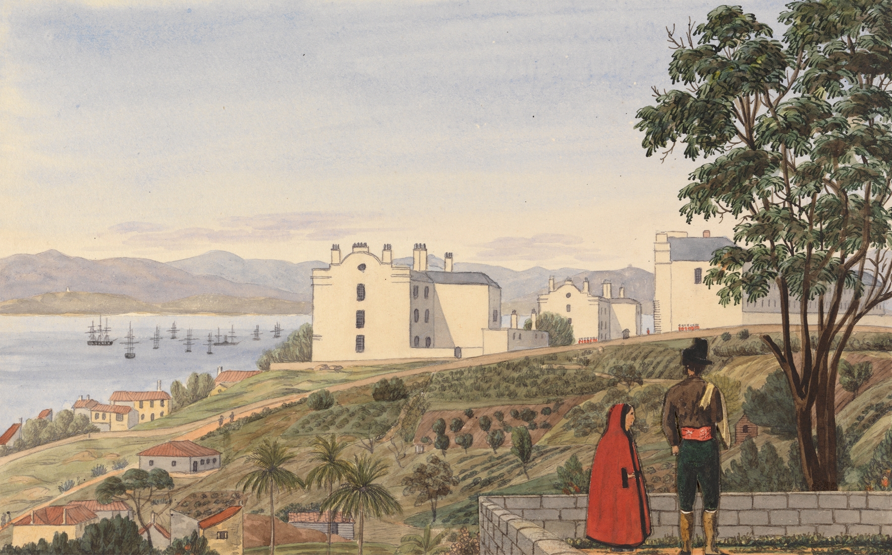 The South Barracks, Gibraltar, by George Lothian Hall, public domain