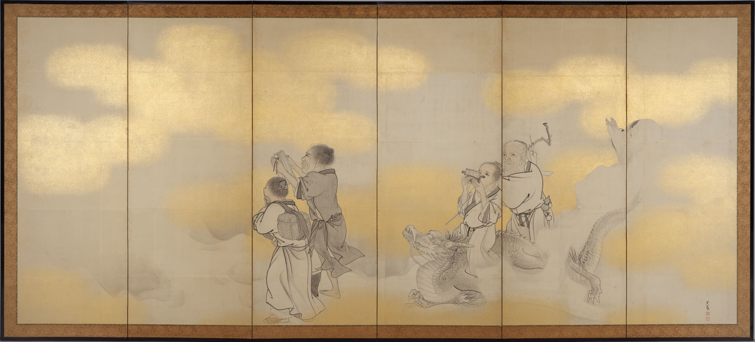 Seven Chinese Immortals, by Goshun 呉春 (Matsumura Gekkei 松村月渓), public domain