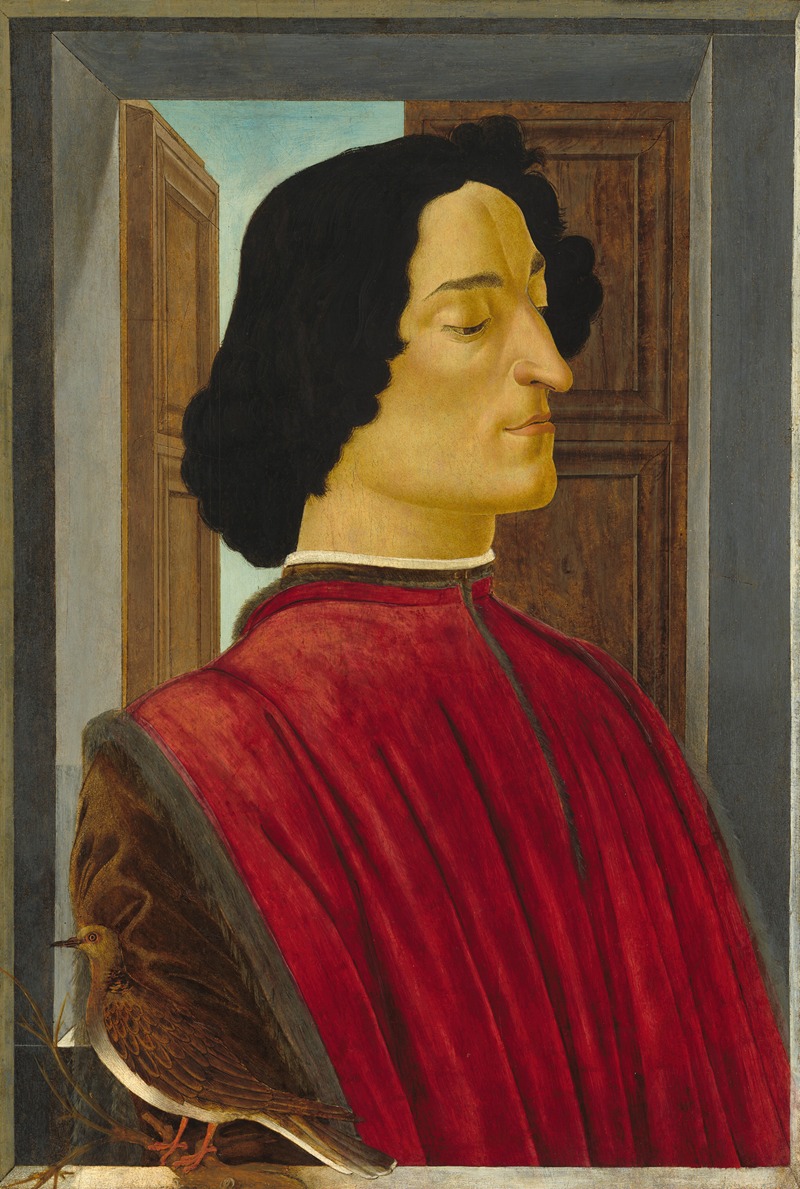 A portrait of Giuliano de’ Medici by Sandro Botticelli.
