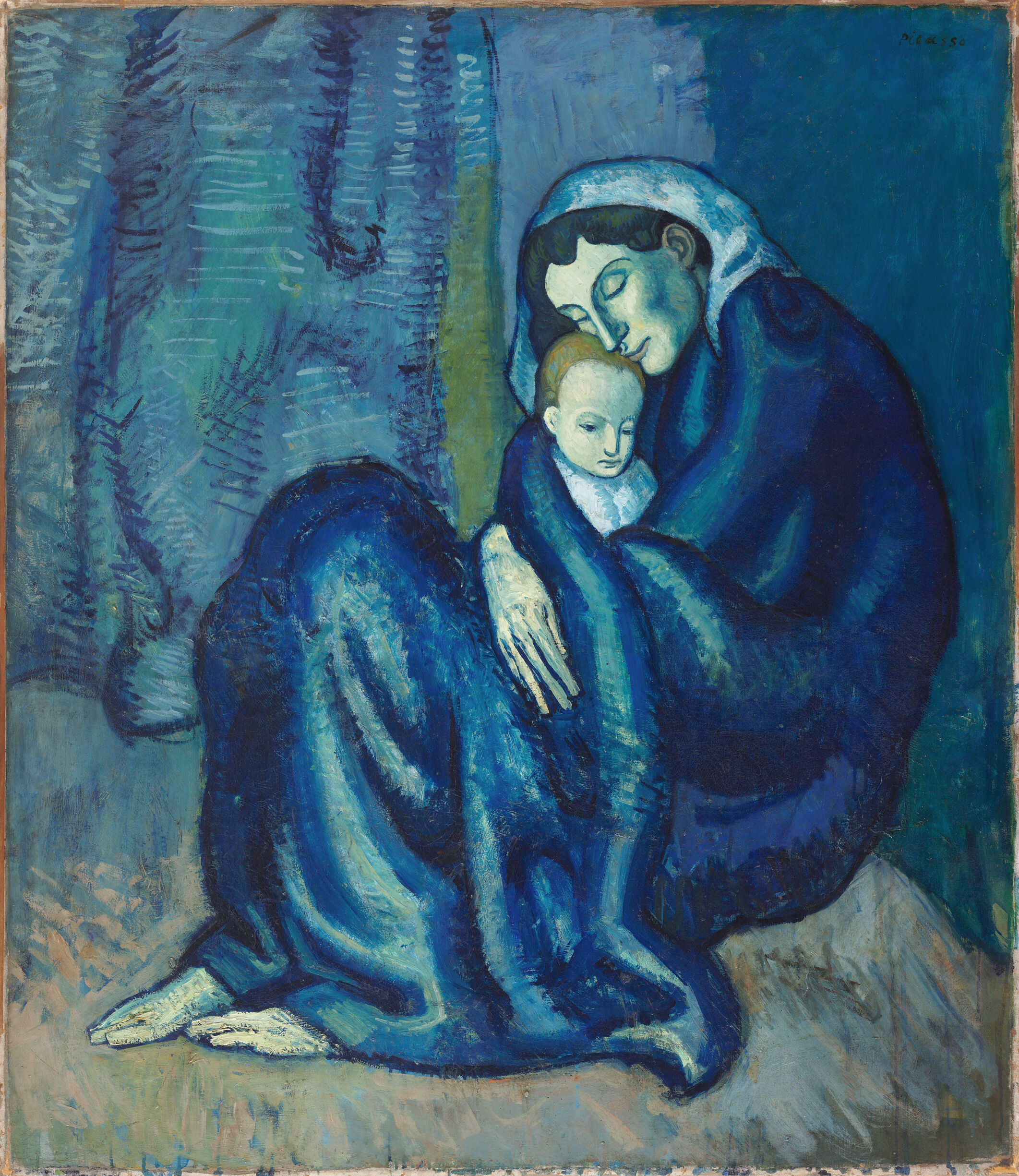 Mother and Child, by Pablo Ruiz Picasso, public domain