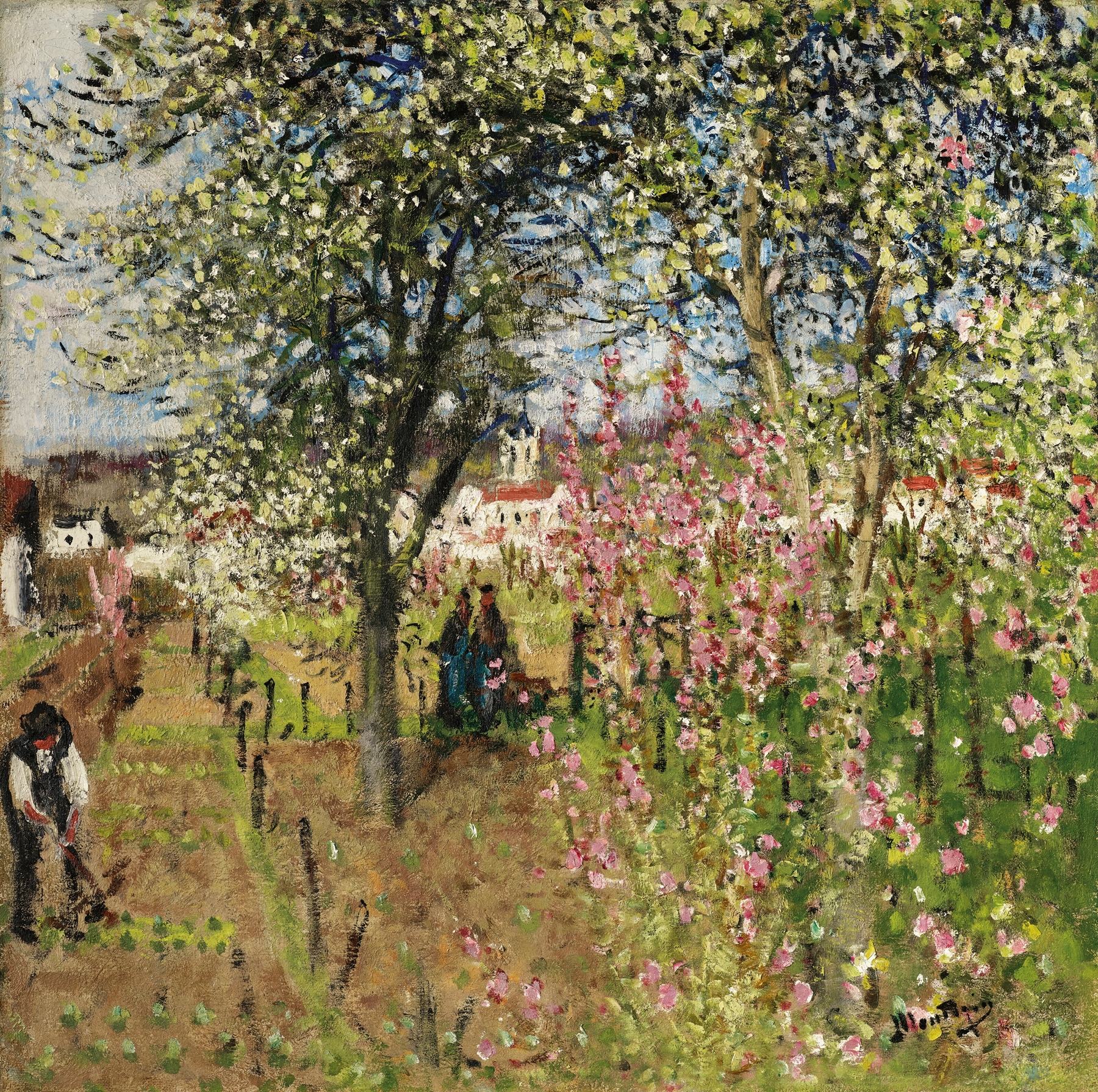 Le Printemps à Moret, by Pierre-Eugène Montézin, public domain