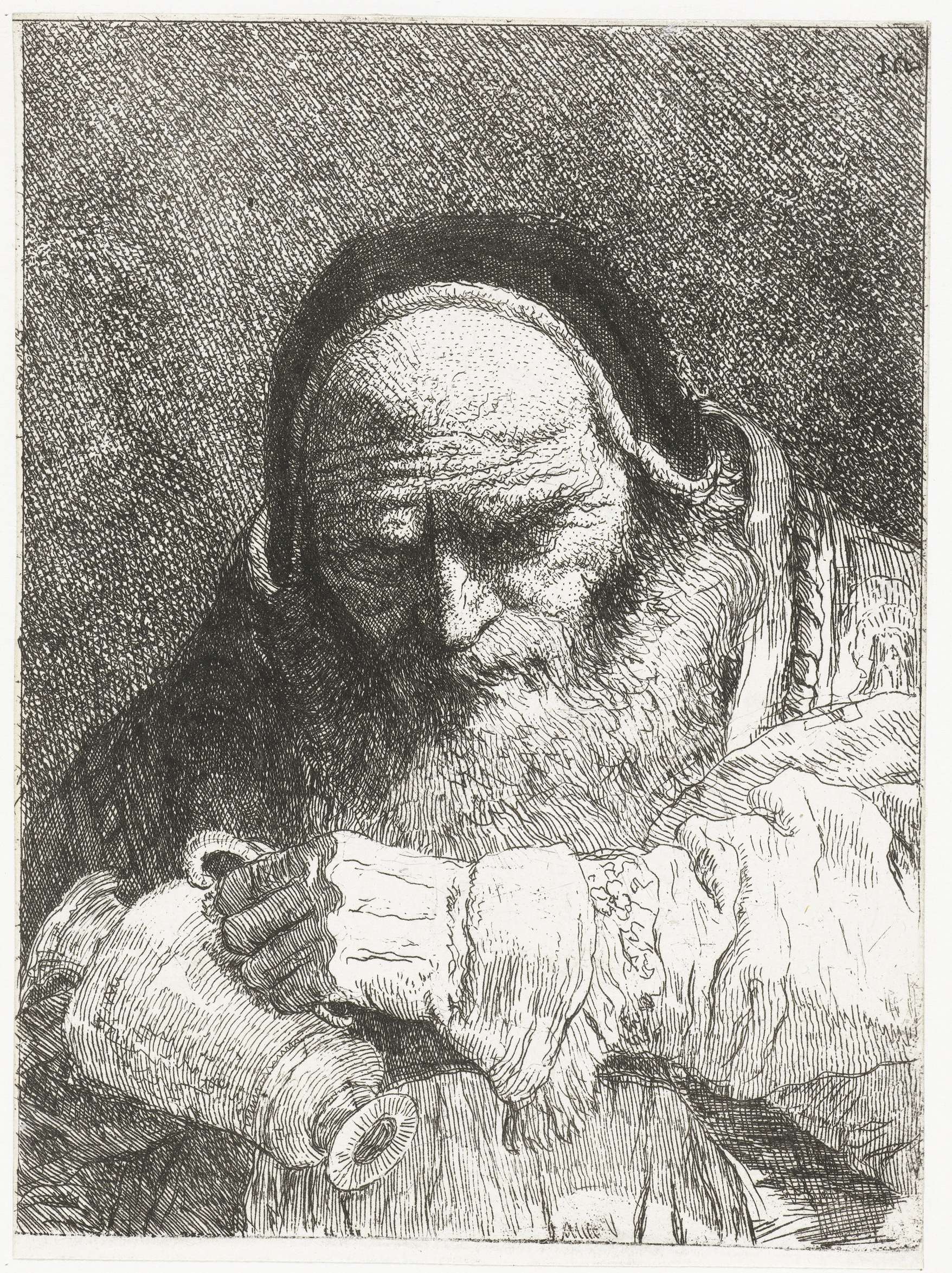 Paus met schenkkan, by Giovanni Domenico Tiepolo, public domain
