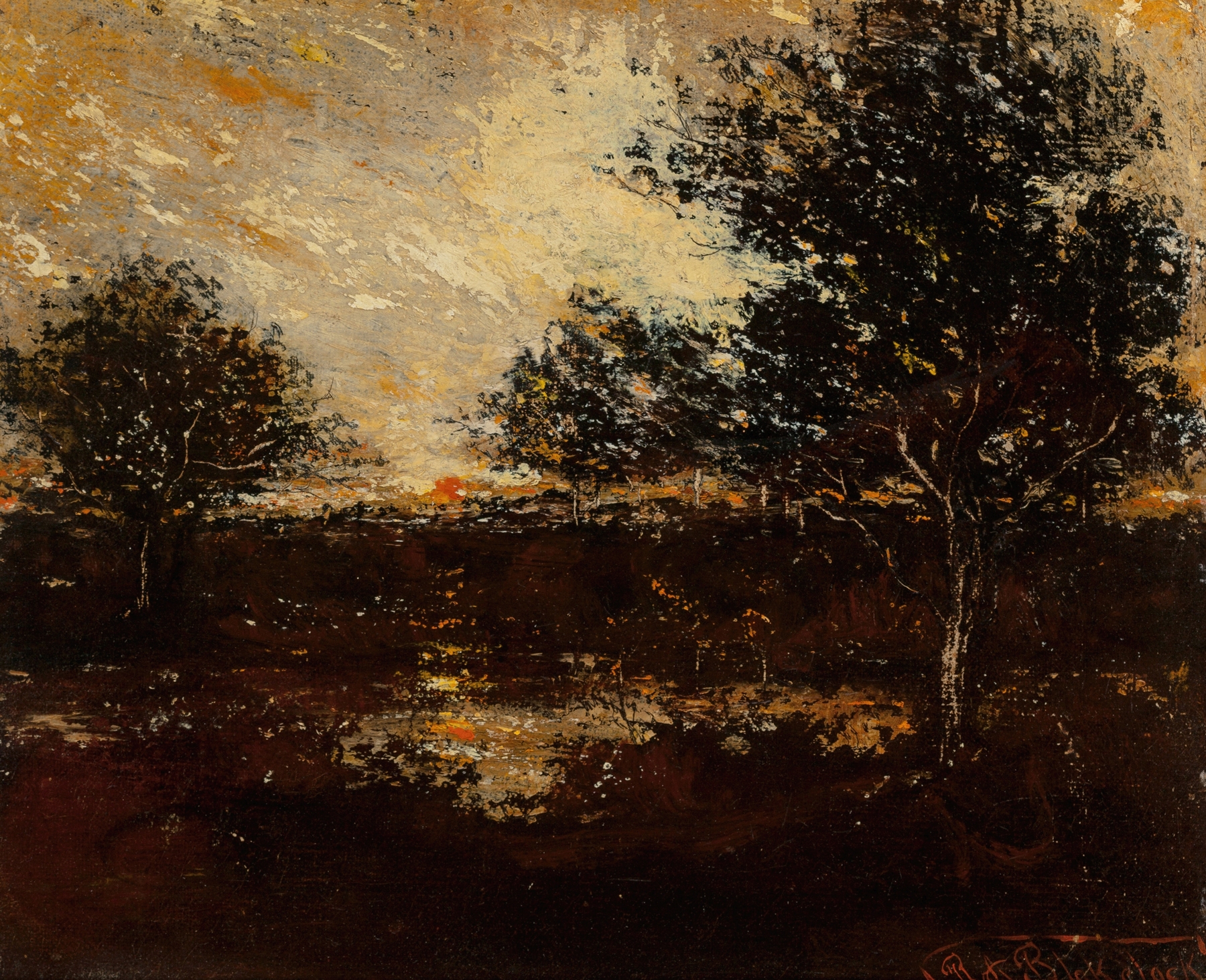 Reflections, by Ralph Albert Blakelock, public domain