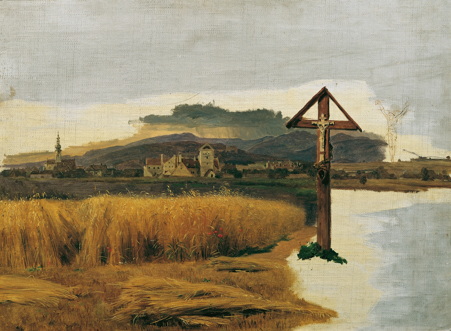 Landschaft von Brunn am Gebirge, by Ferdinand Georg Waldmüller, public domain