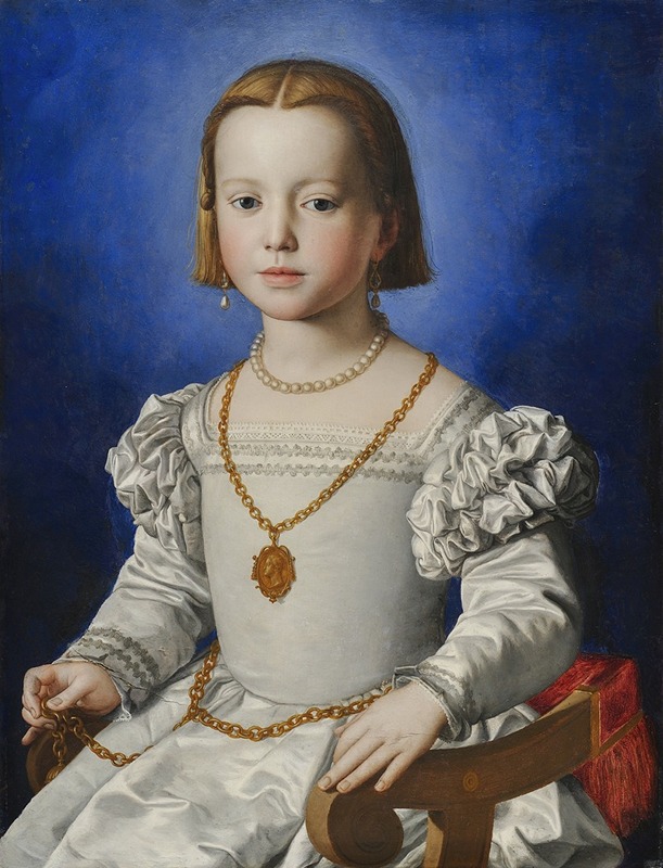 Agnolo Bronzino's 'Bia Di Cosimo De‘ Medici' is a striking portrait of a young girl.