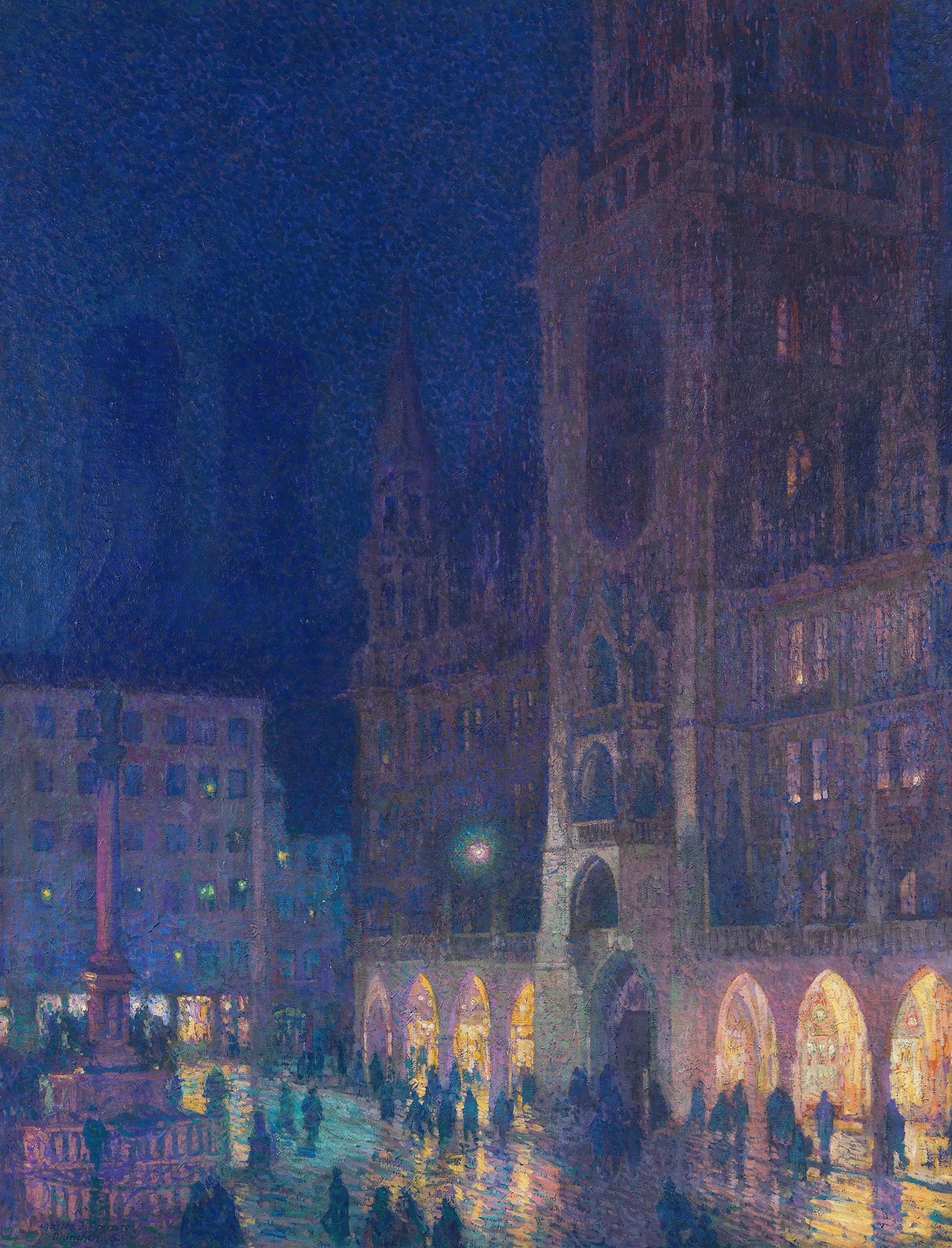 München, Marienplatz, by Charles Johann Palmié, public domain