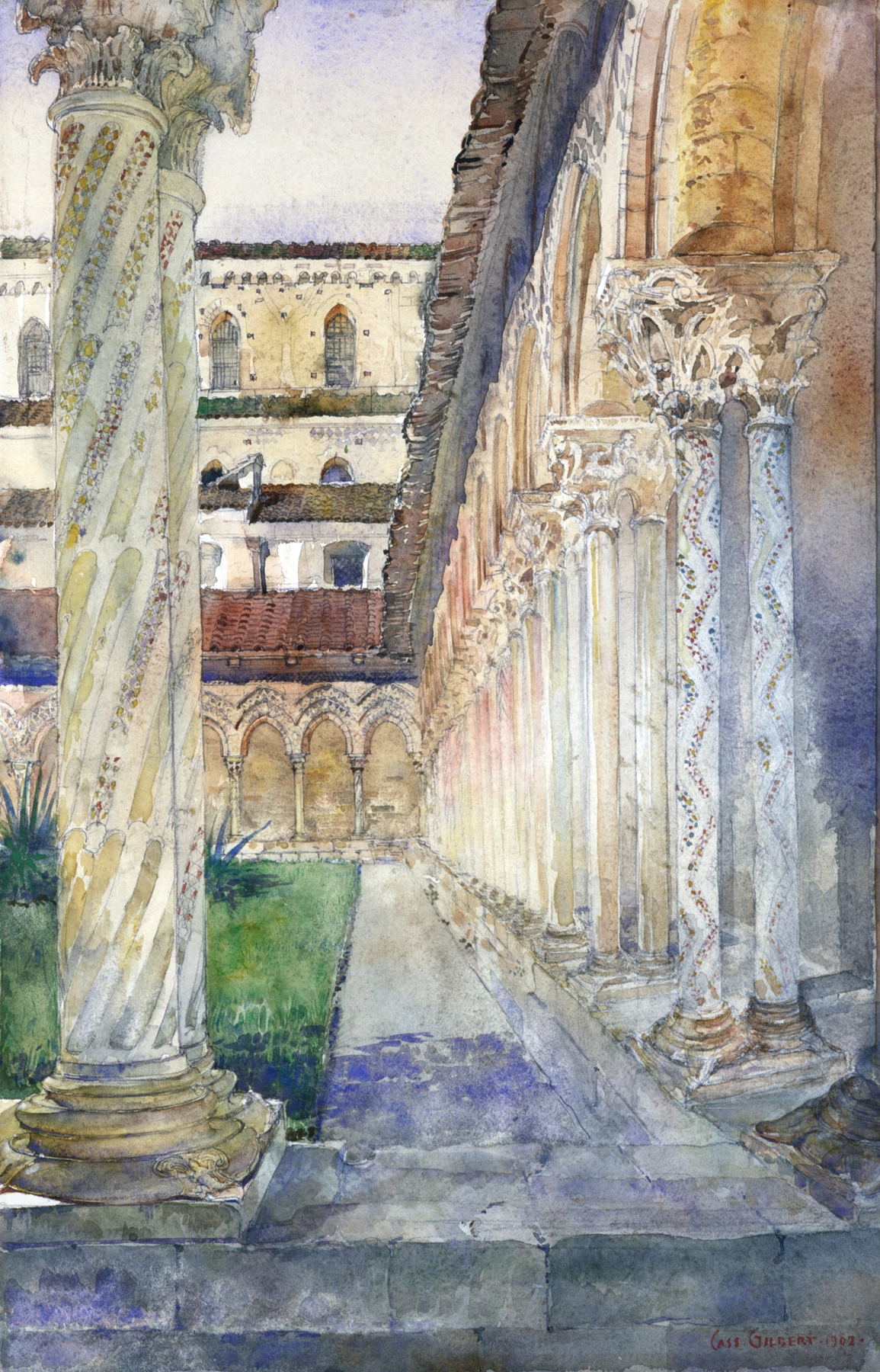 Cathedral at Monreale, Sicily, by Cass Gilbert, public domain