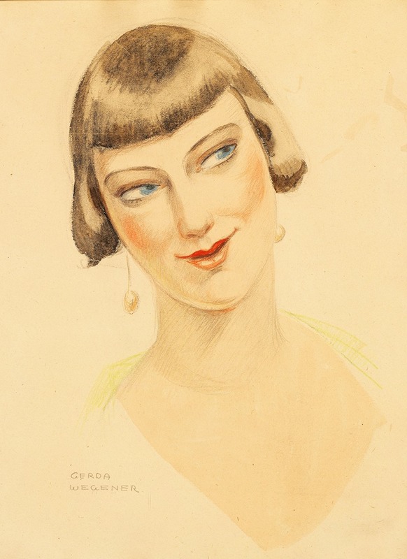 Gerda Wegener's 'Elna Tegner' is a striking portrait showcasing the elegance of the subject.