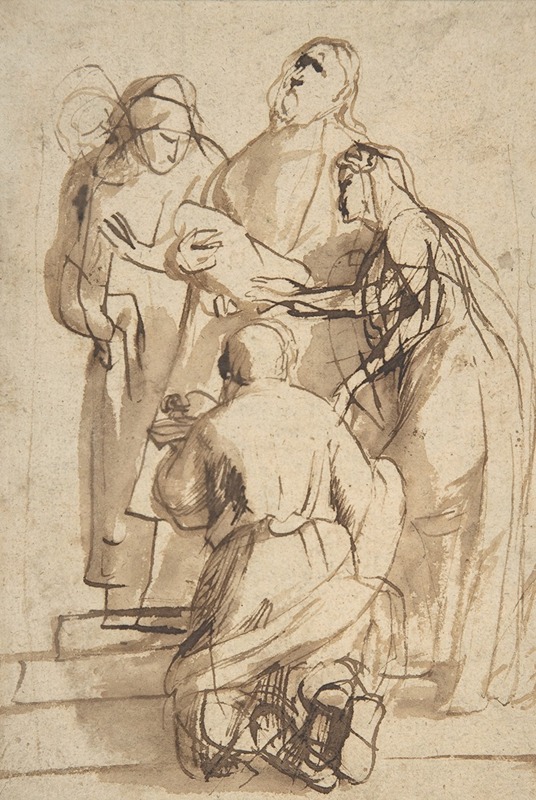 Rubens' 'Presentation in the Temple' depicts a significant biblical event with vibrant colors and dynamic figures.