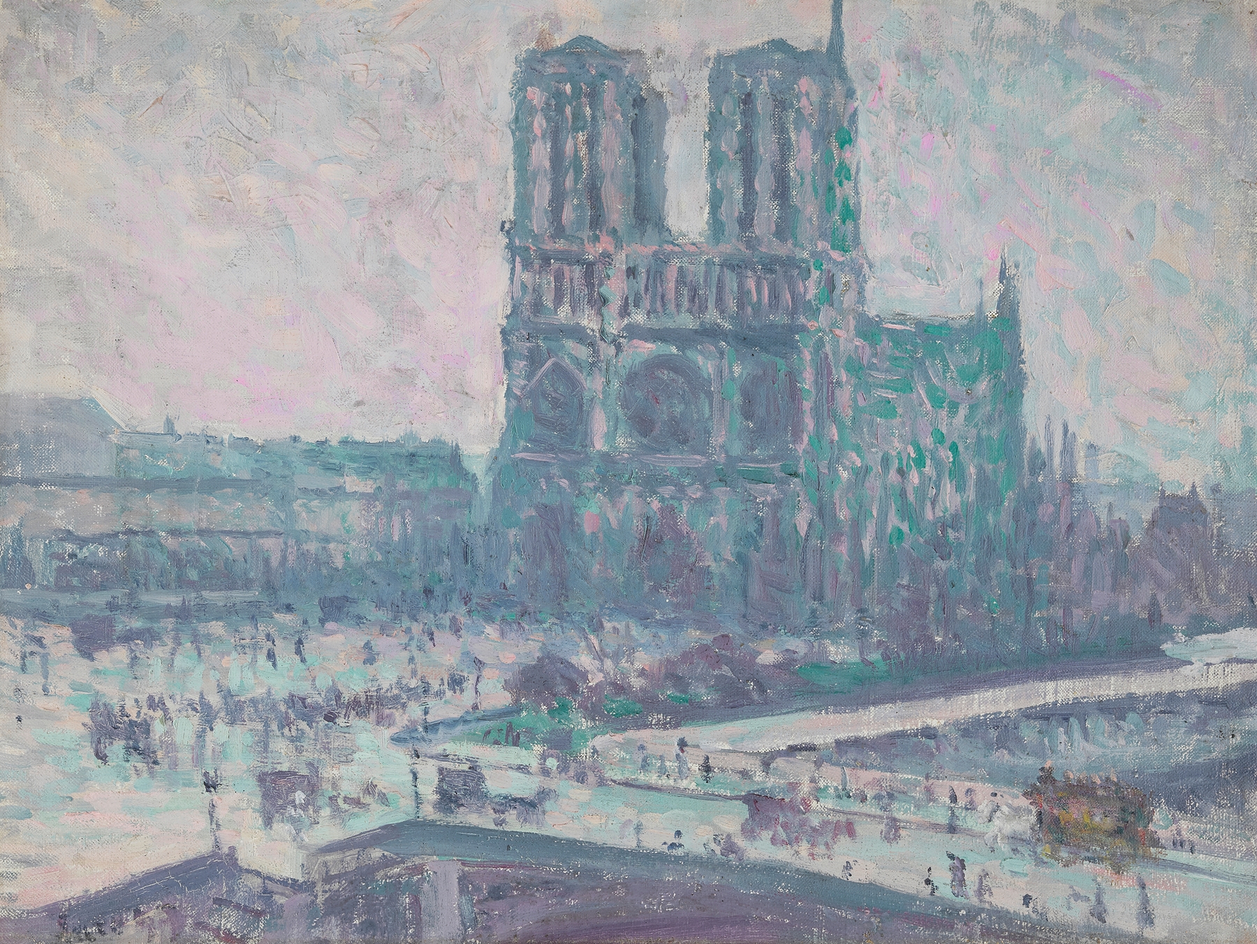 Notre Dame de Paris, by Maximilien Luce, public domain