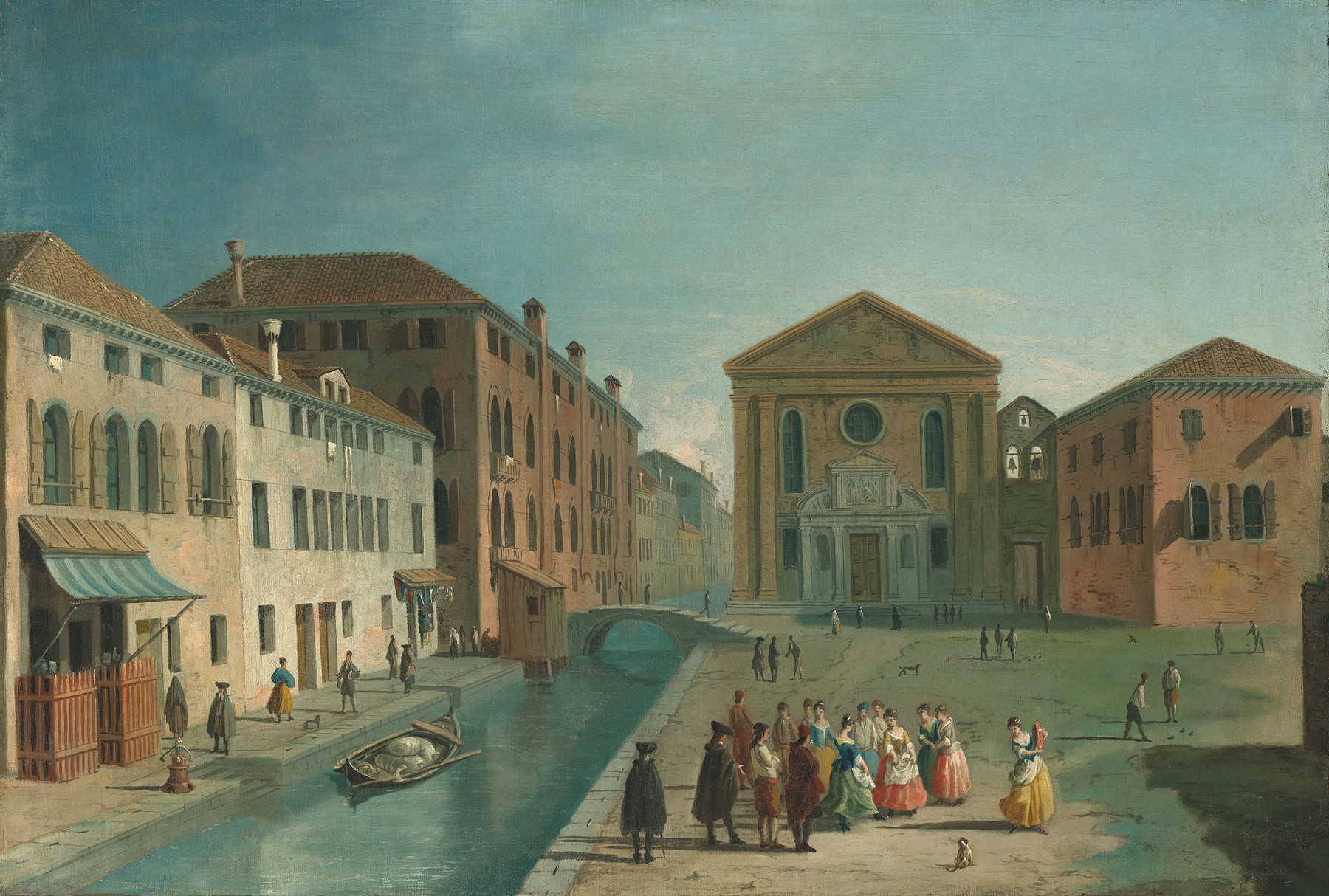 Venice, the Church of San Giuseppe di Castello by Johan Anton Richter, oil painting