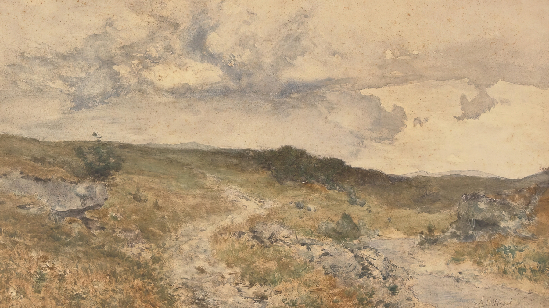 Landscape, by Alexander Helwig Wyant, public domain