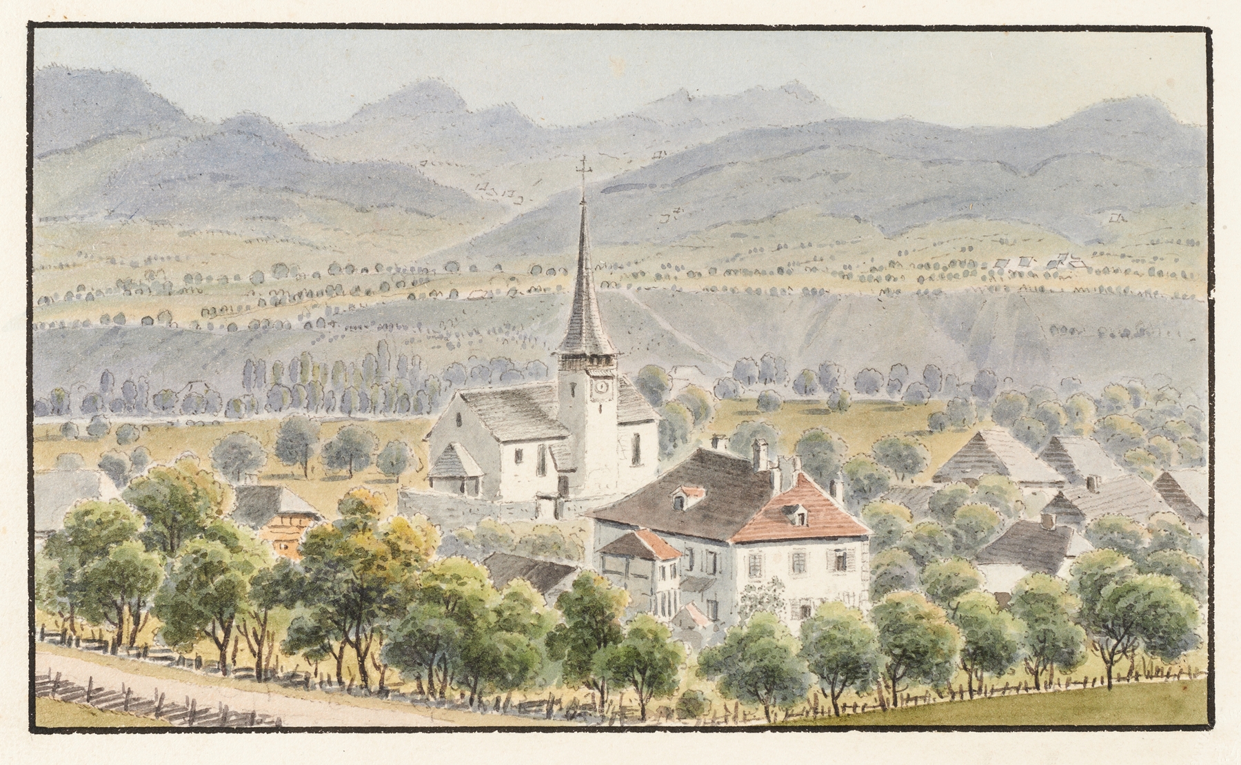 Lauperswyl, by Jakob Samuel Weibel, public domain