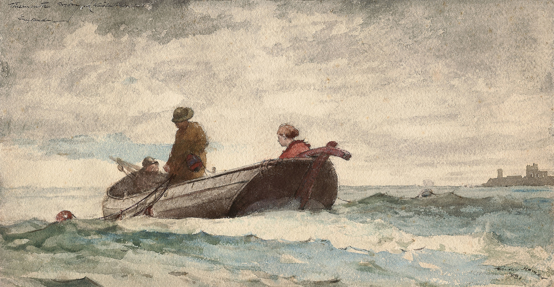 Tynemouth Priory landscape by Winslow Homer, oil painting