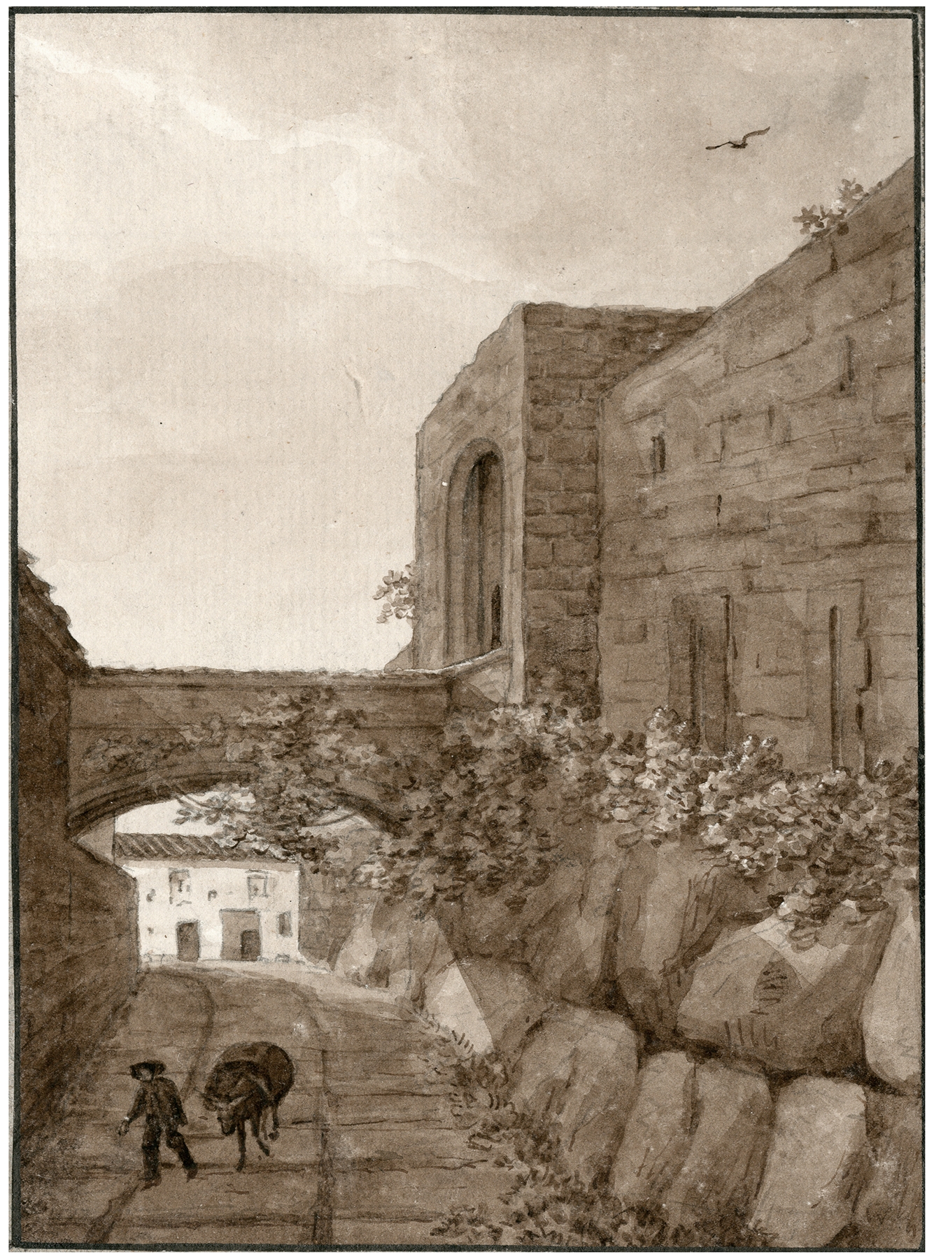 Landscape of Gezicht te Valencia by Otto Howen, oil on canvas