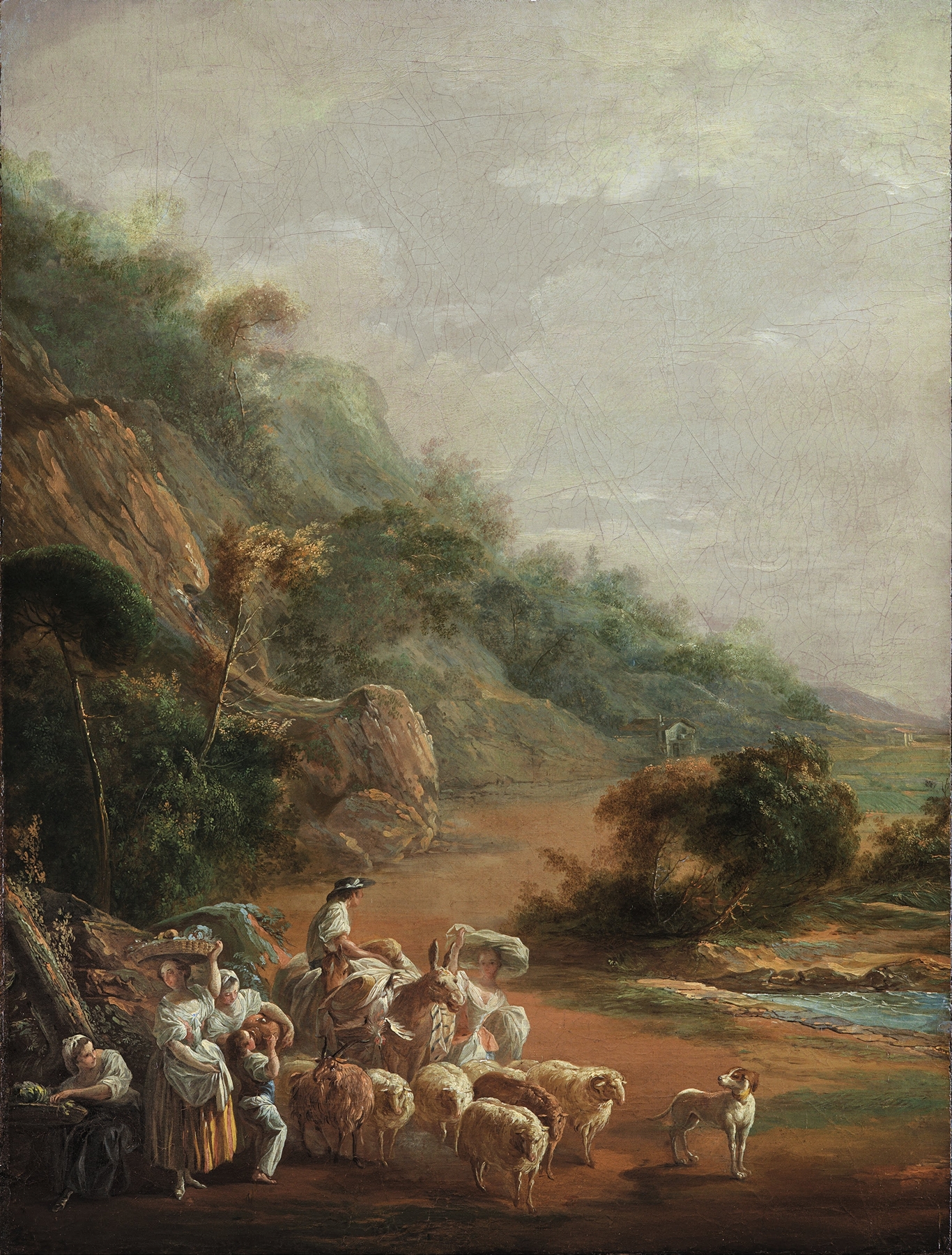 Scene with Villagers (fragment), by Luis Paret y Alcázar, public domain