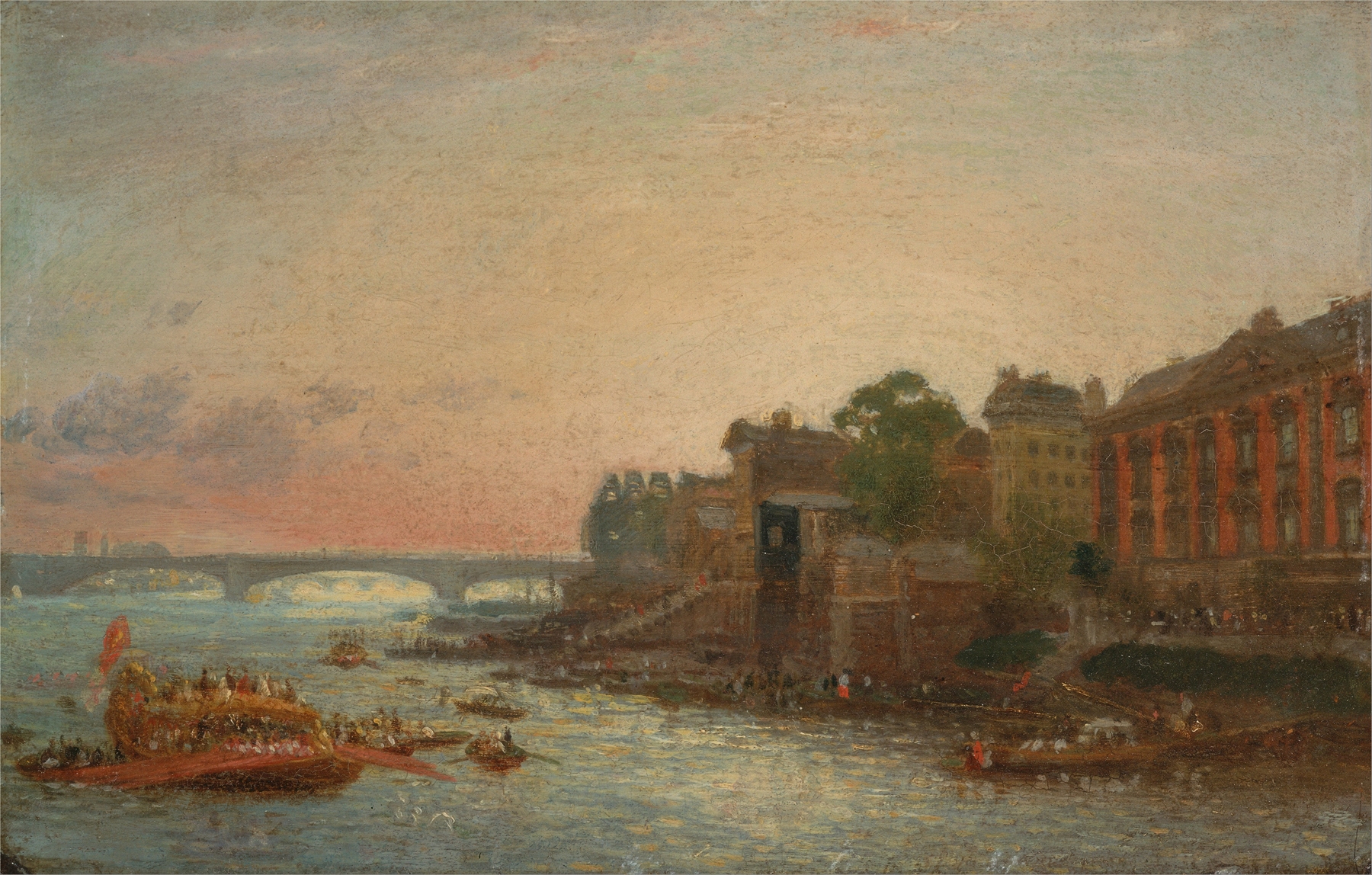 Watercolour of Somerset House, London by Frederick Nash