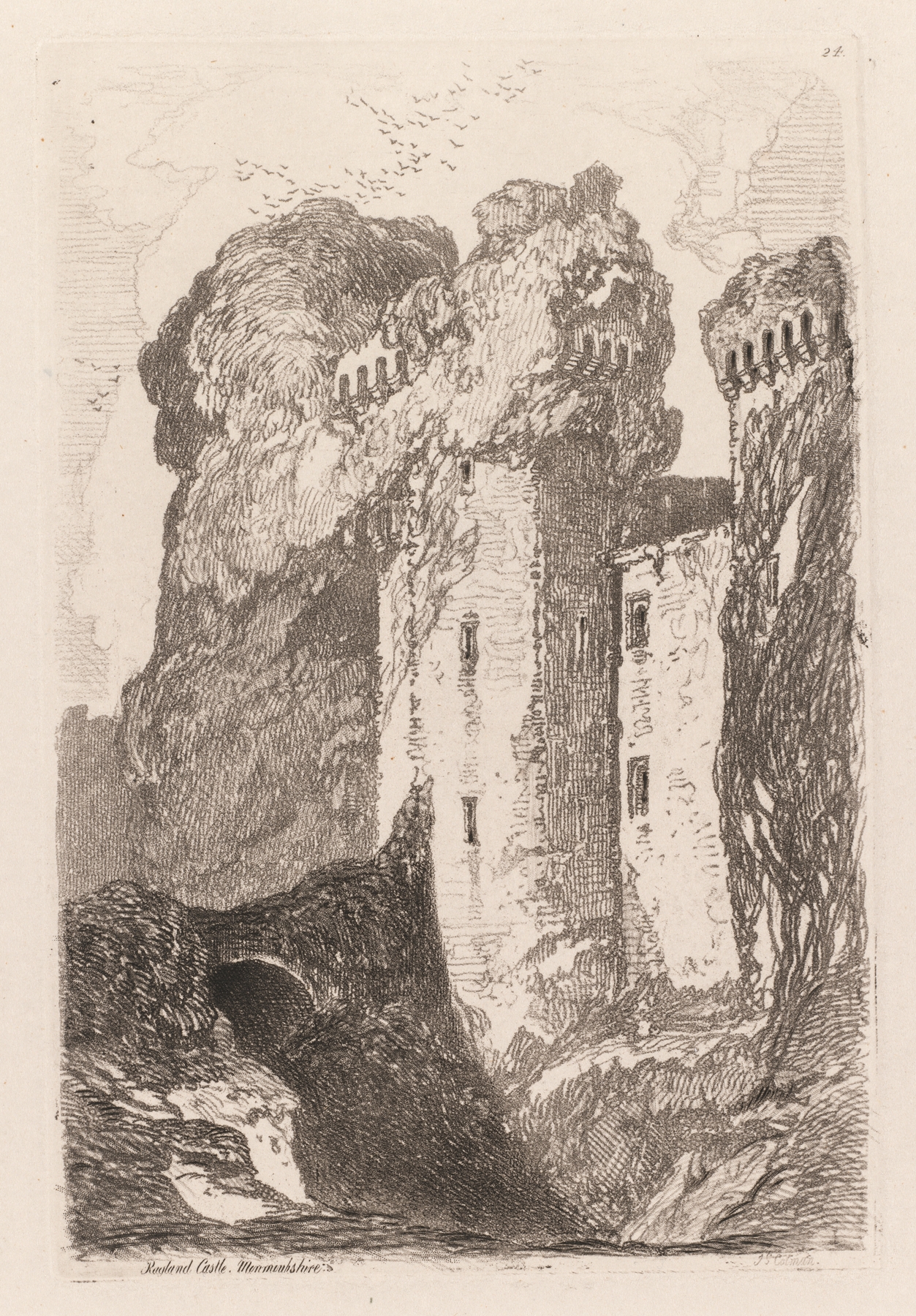 Ragland Castle, Monmouhshire, by John Sell Cotman, public domain