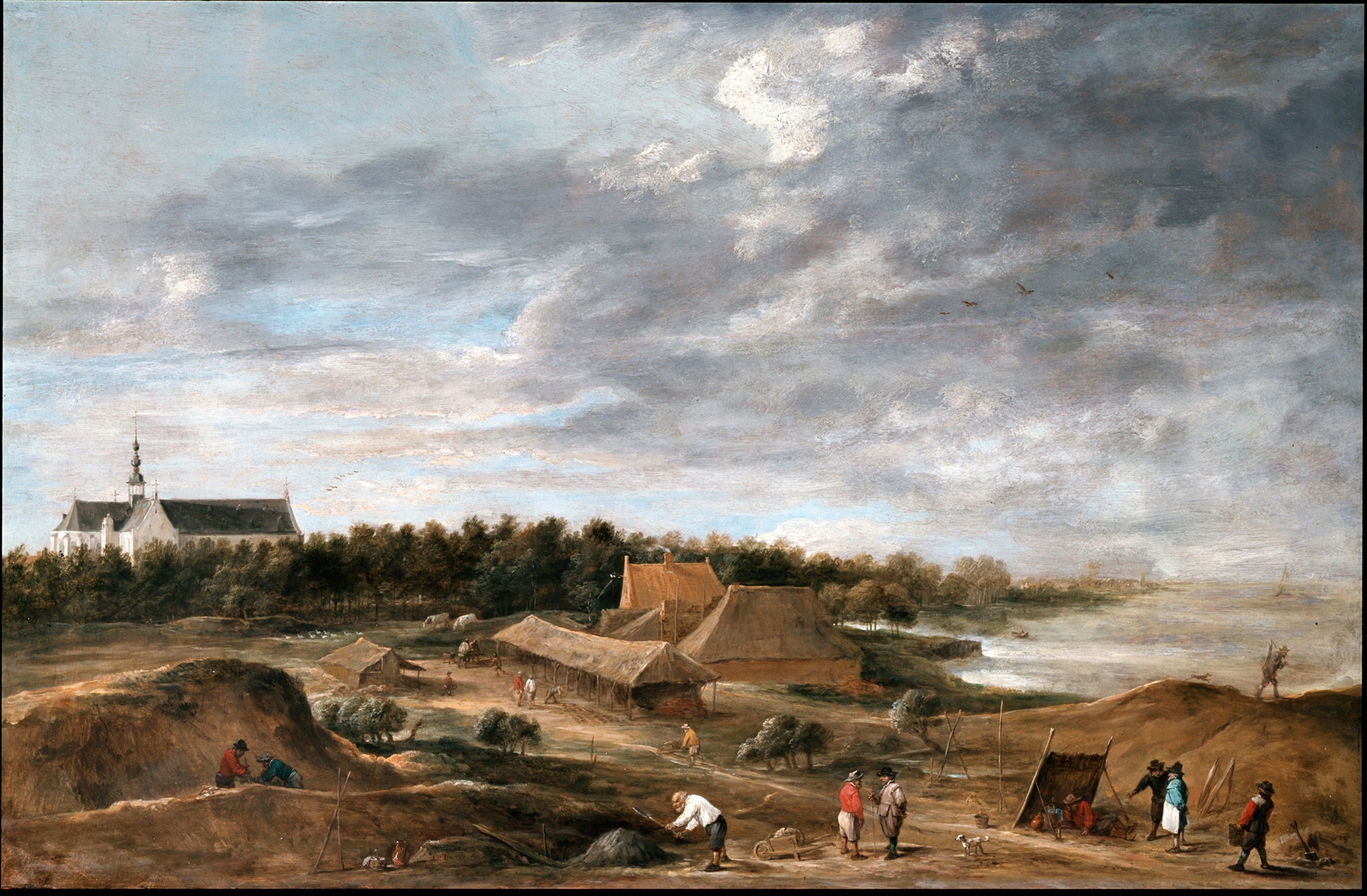 Brickmakers near Hemiksem, by David Teniers the Younger, public domain