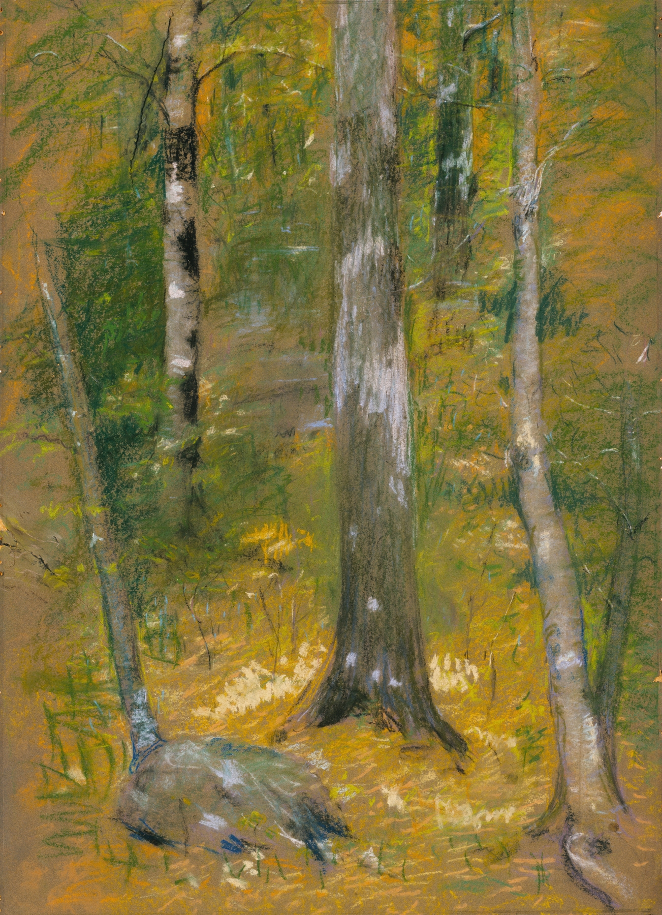 Onteora by Alice Pike Barney, oil on canvas, depicting a tranquil landscape with soft hues and abstract forms.