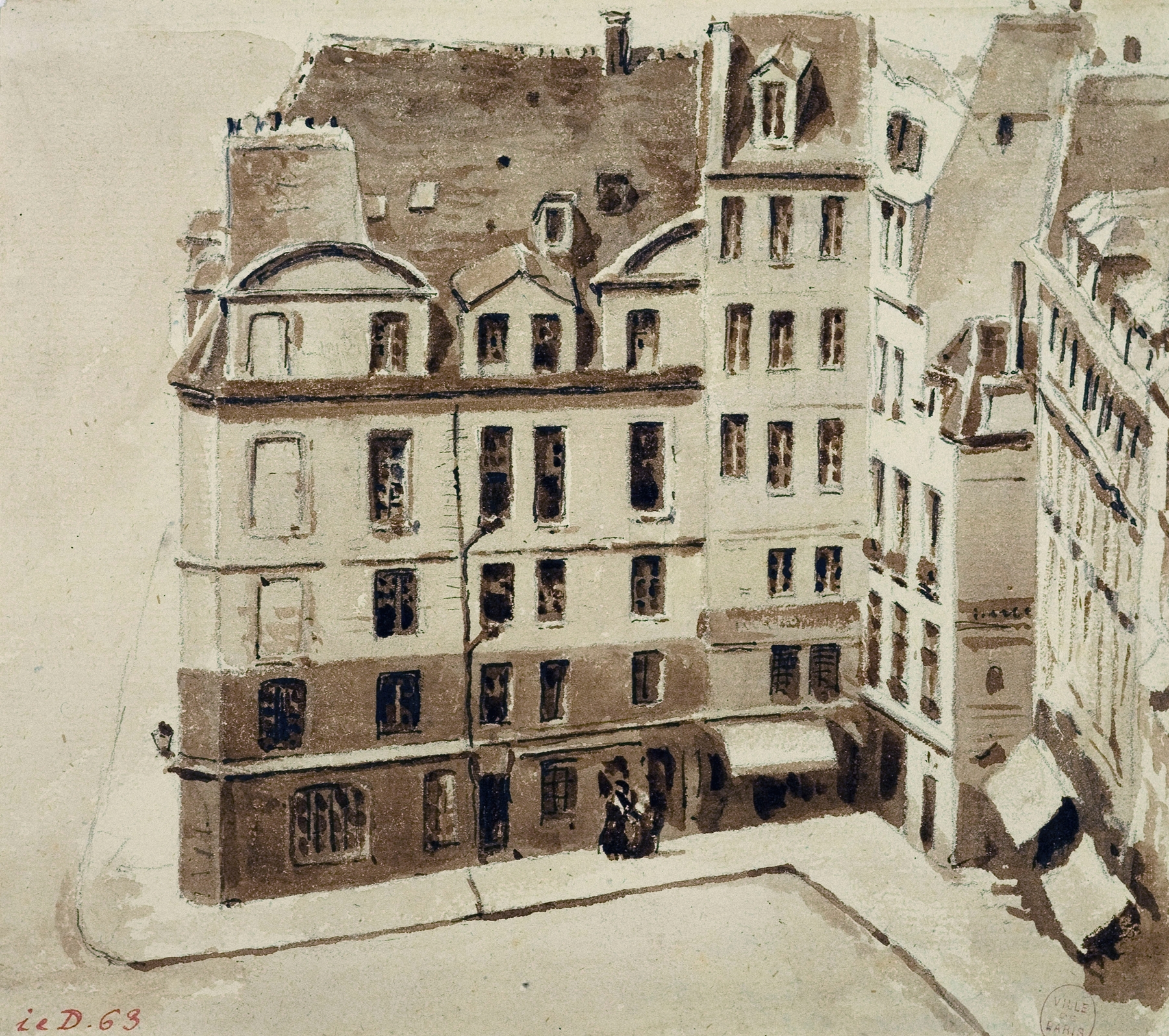 Genre scene depicting a vibrant marketplace by Auguste-Sébastien Bénard
