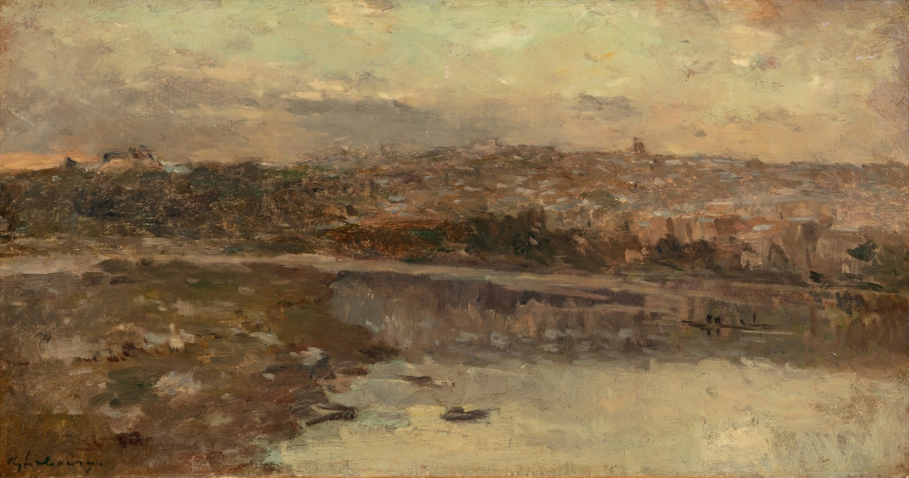 L’Allier à Pont-du-Château by Albert Lebourg, impressionism, landscape painting