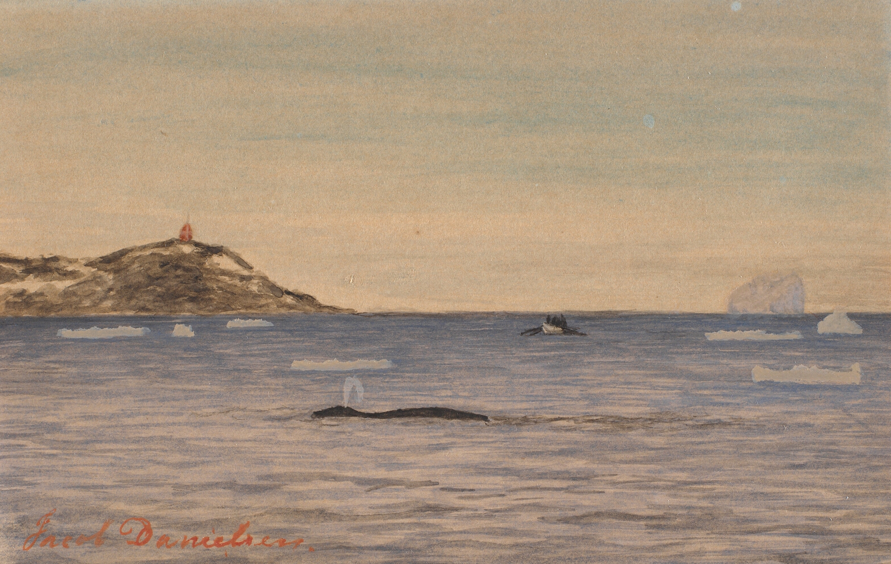 Figurative artwork by Jacob Danielsen, oil painting depicting a solitary figure in muted tones.