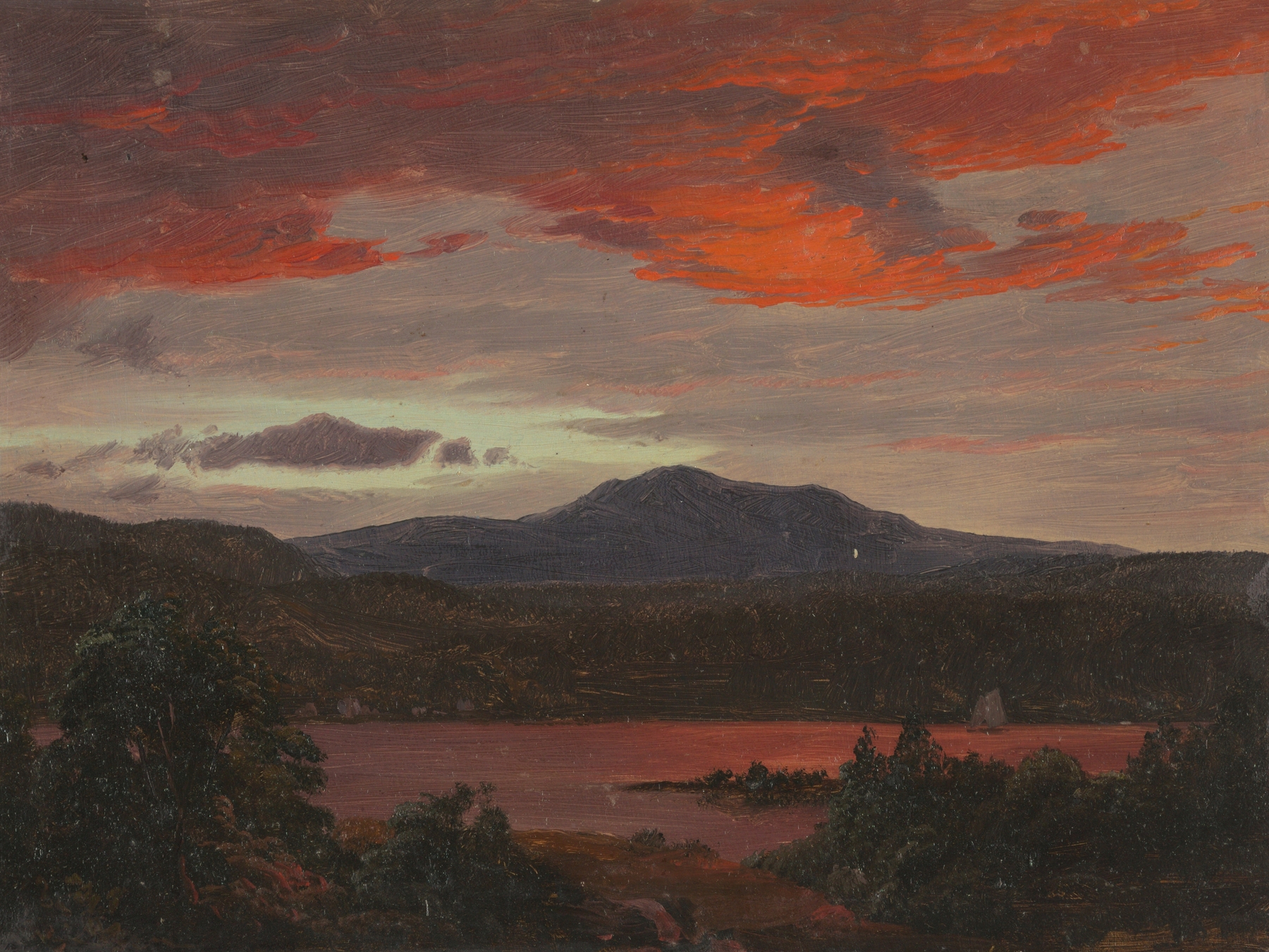 Mount Katahdin from Lake Katahdin, Maine, by Frederic Edwin Church, public domain