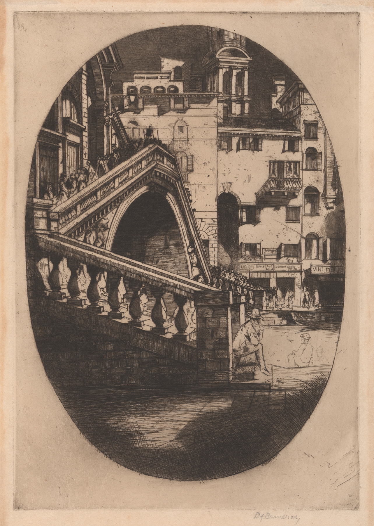 The Rialto, by David Young Cameron, public domain