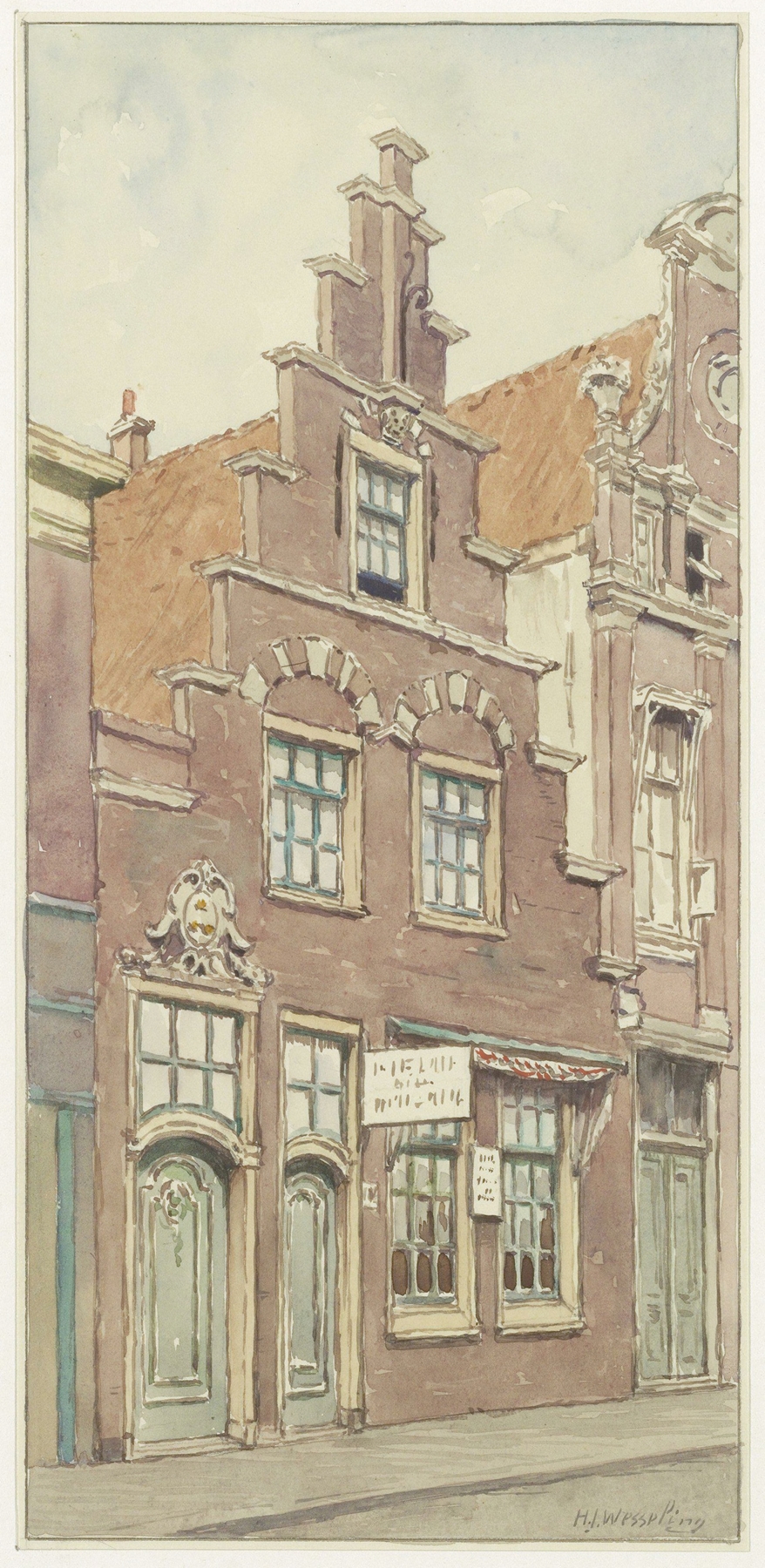 Kleine Houtstraat 116 by Hendrik Jan Wesseling, medium unknown
