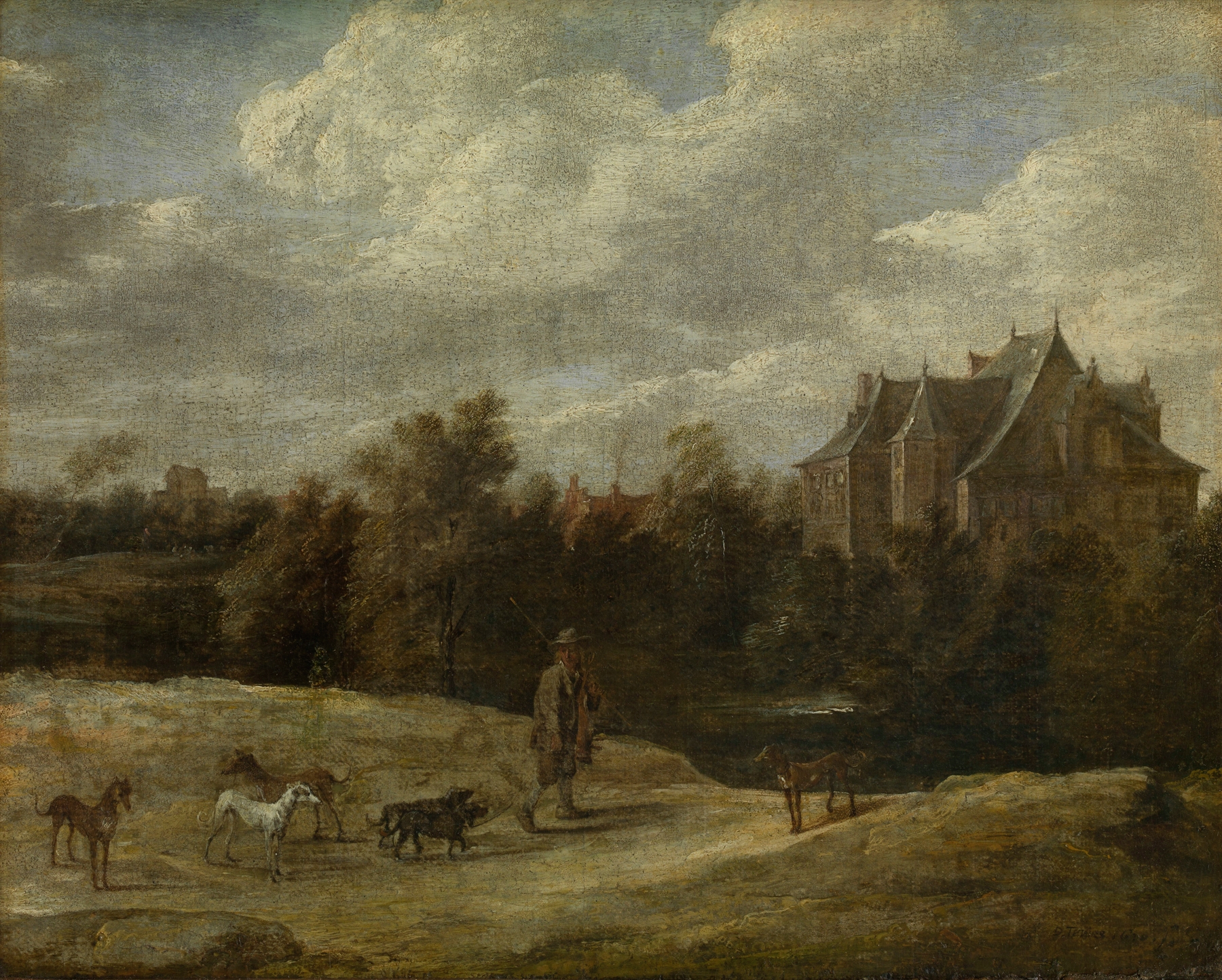 Returning from the Hunt, by David Teniers the Younger, public domain