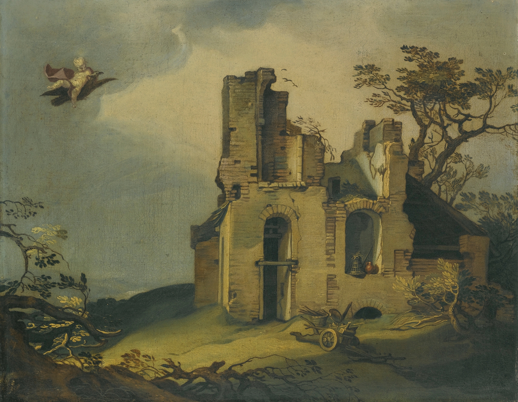 A Landscape With Ruins, With The Rape Of Ganymede, by Abraham Bloemaert, public domain