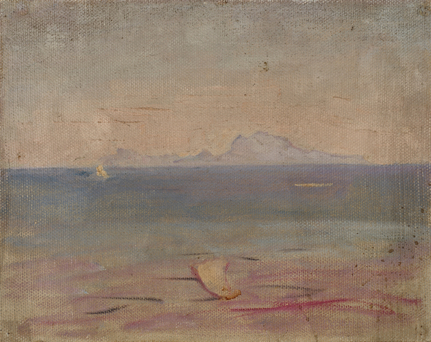 Marine scene of Capri by Jan Ciągliński, oil painting with azure waters and sunlit cliffs.
