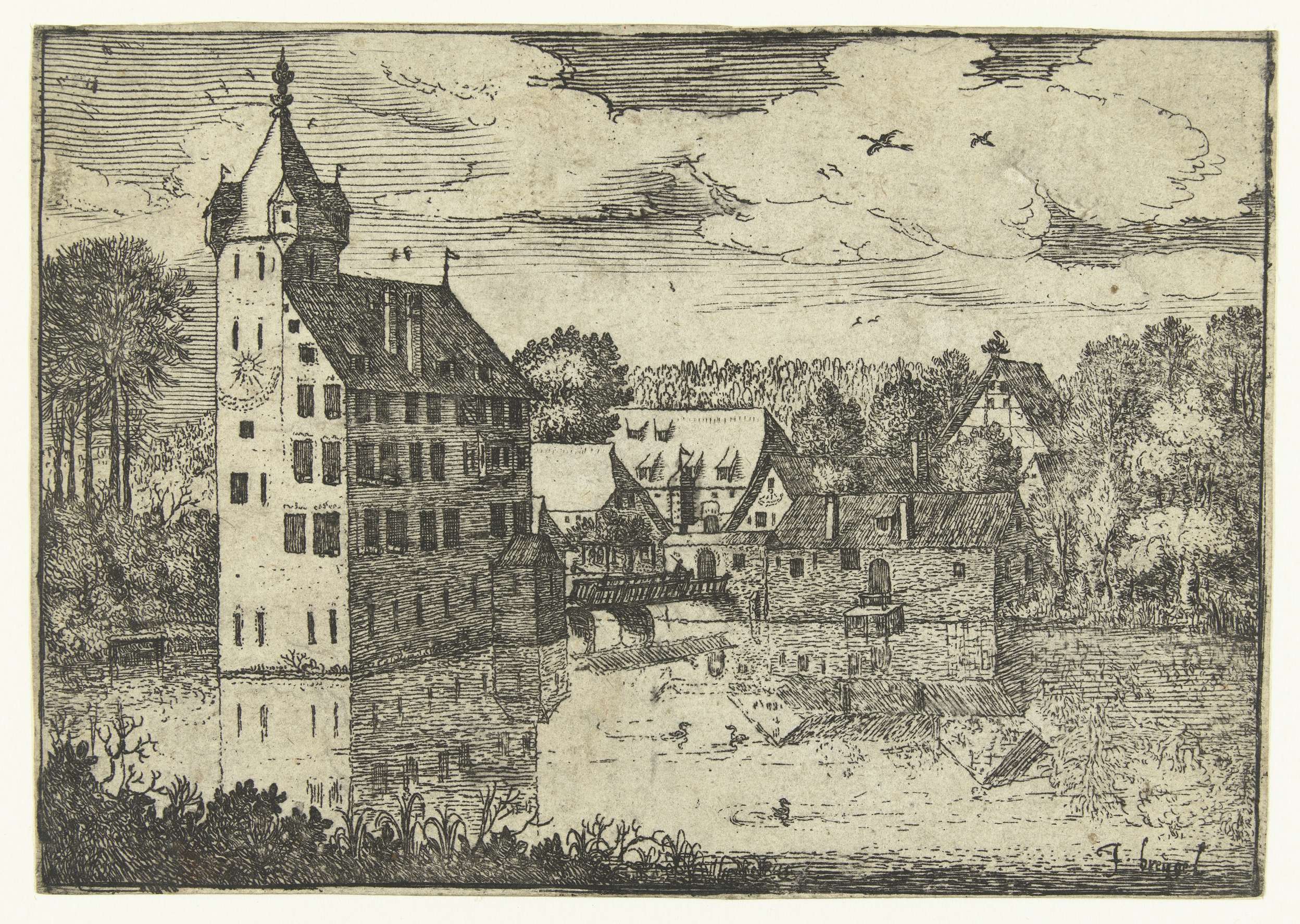 Kasteel Unterburg te Nürnberg of kasteel Dinterburg nabij Nürnberg, by Jan Brueghel (I), public domain