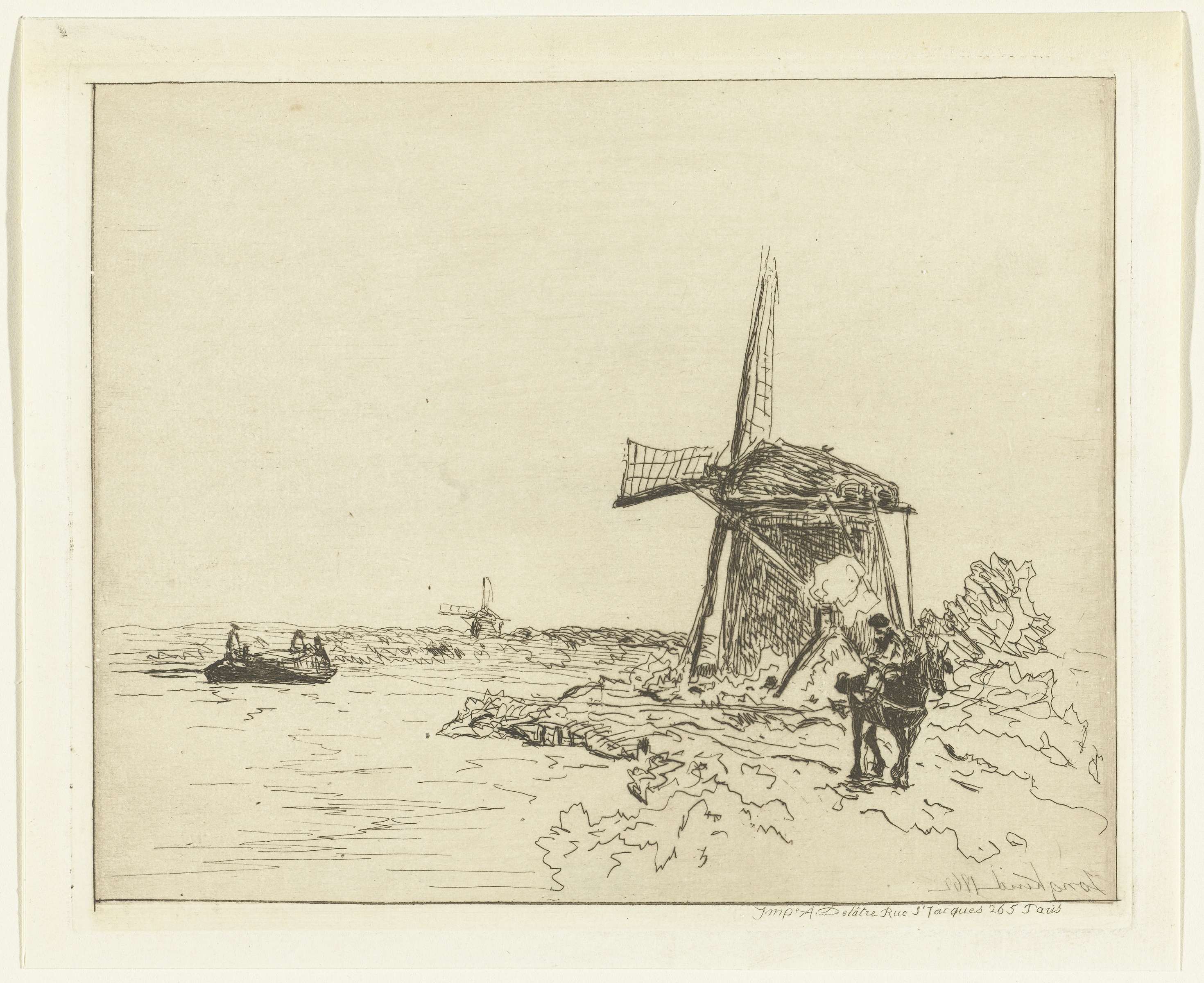 Het jaagpad, by Johan Barthold Jongkind, public domain
