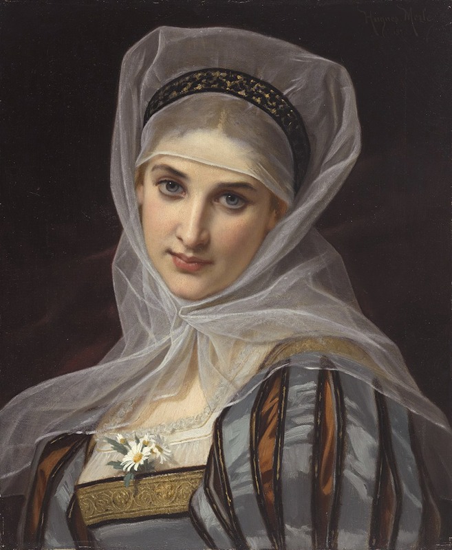 A portrait of a young woman named Marguerite by Hugues Merle.