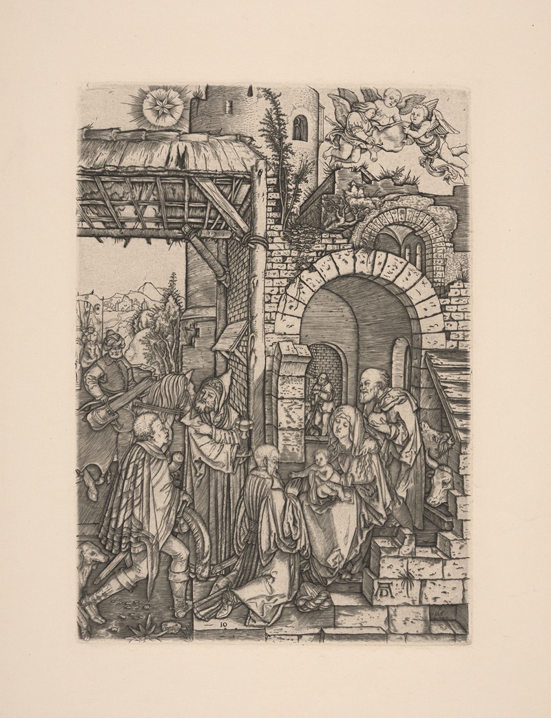 Albrecht Dürer's 'The Adoration of the Magi' depicts the visit of the Wise Men to the newborn Jesus.