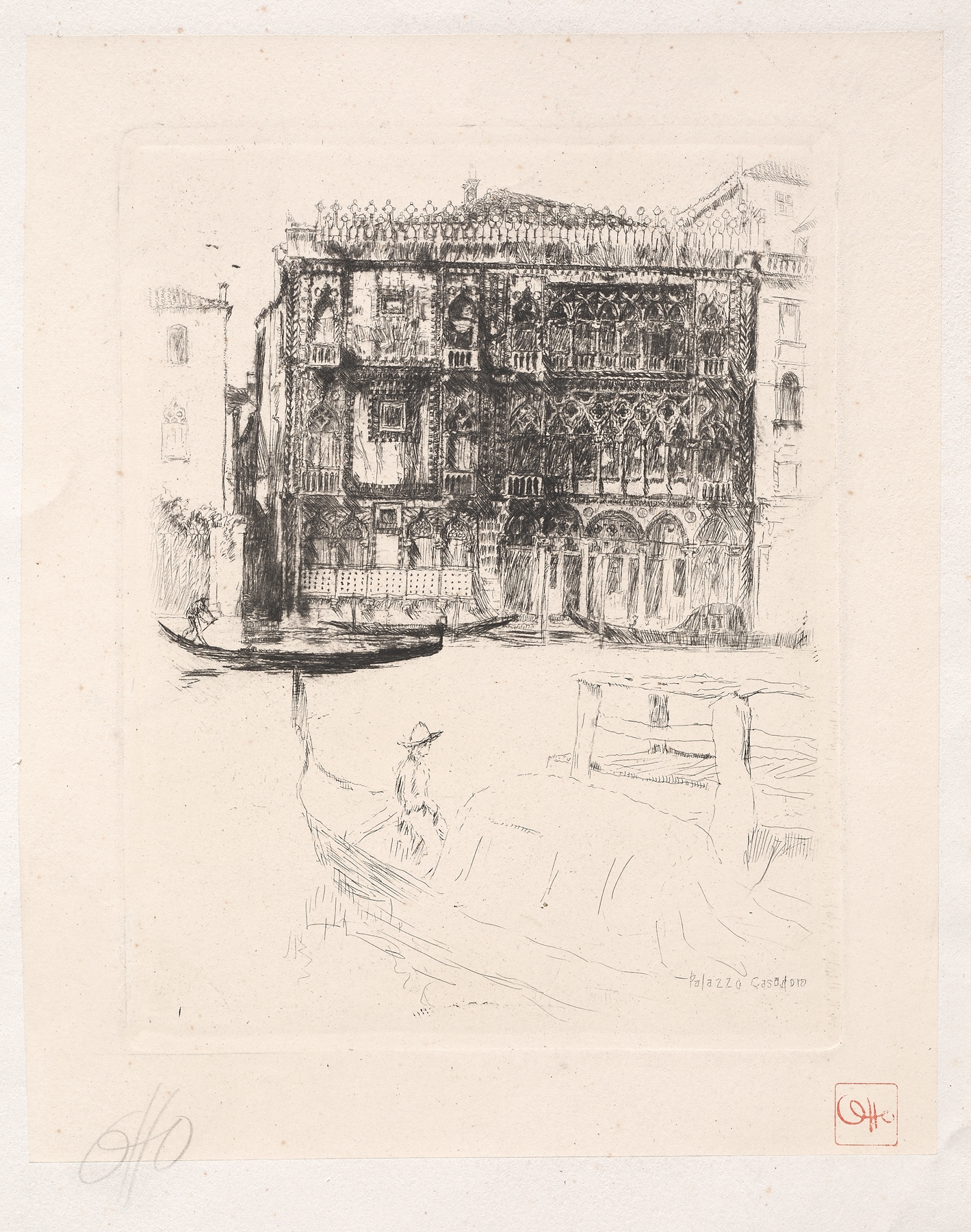 Cà Doro by Otto Henry Bacher, an Art Nouveau architecture in oil painting.