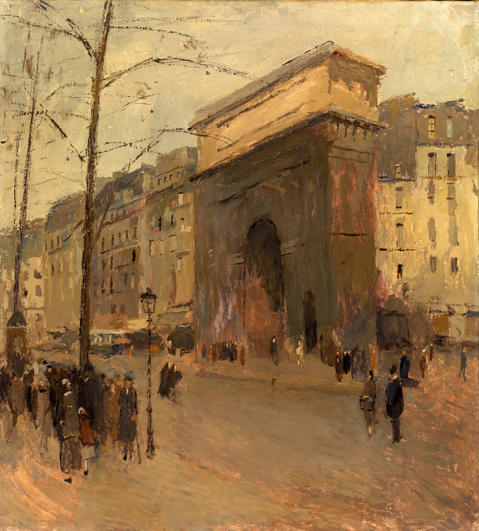 Porte St. Denis, by Frank Edwin Scott, public domain