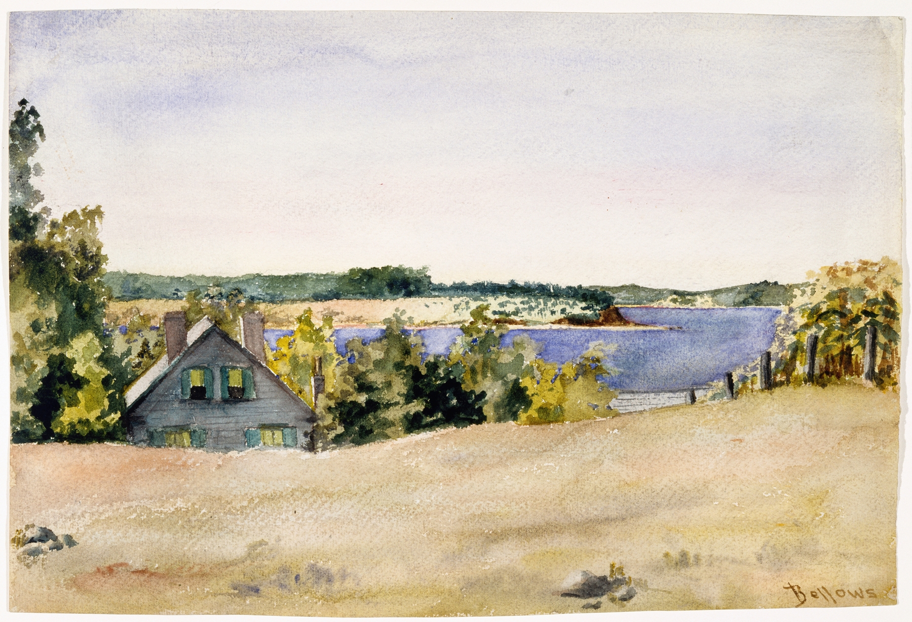 Gardiner’s Bay from Sag Harbor, by George Wesley Bellows, public domain