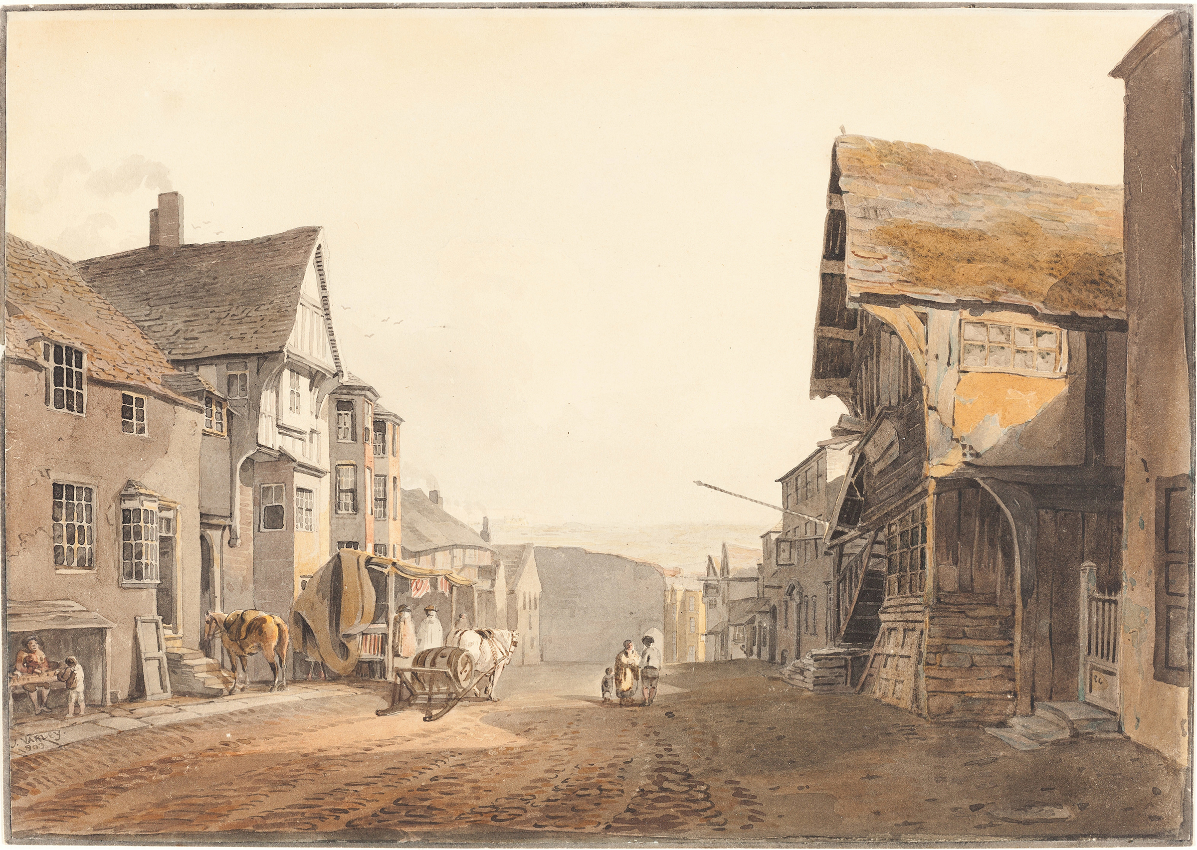 Conway in North Wales, by John Varley, public domain