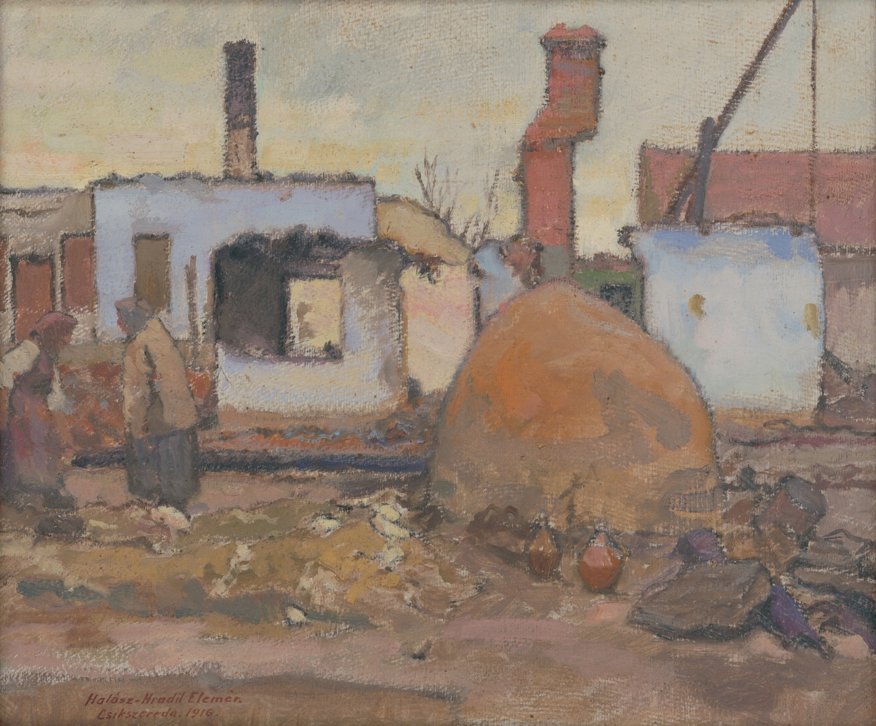 After the Passage of the Front, by Elemír Halász-Hradil, public domain