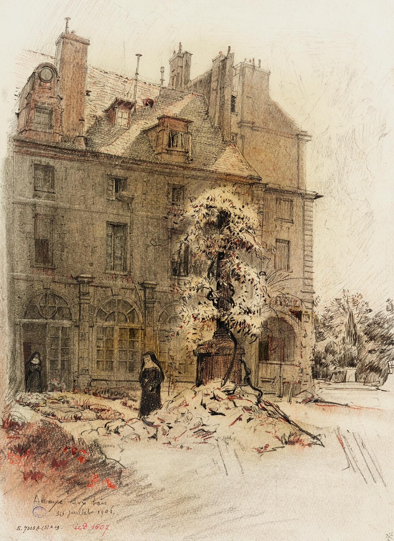 Le jardin de l’abbaye aux Bois, by Charles Jouas, public domain