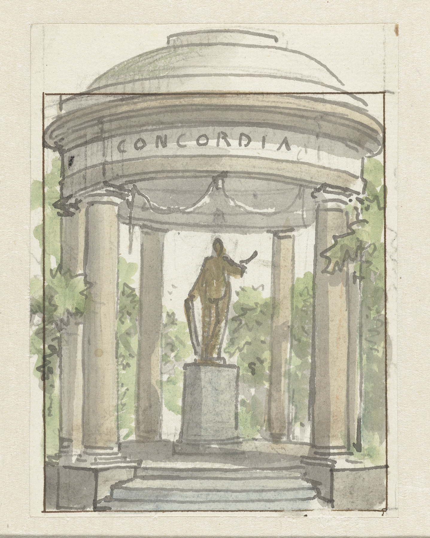 Ontwerp voor een Tempel der Eendracht, by Jurriaan Andriessen, public domain