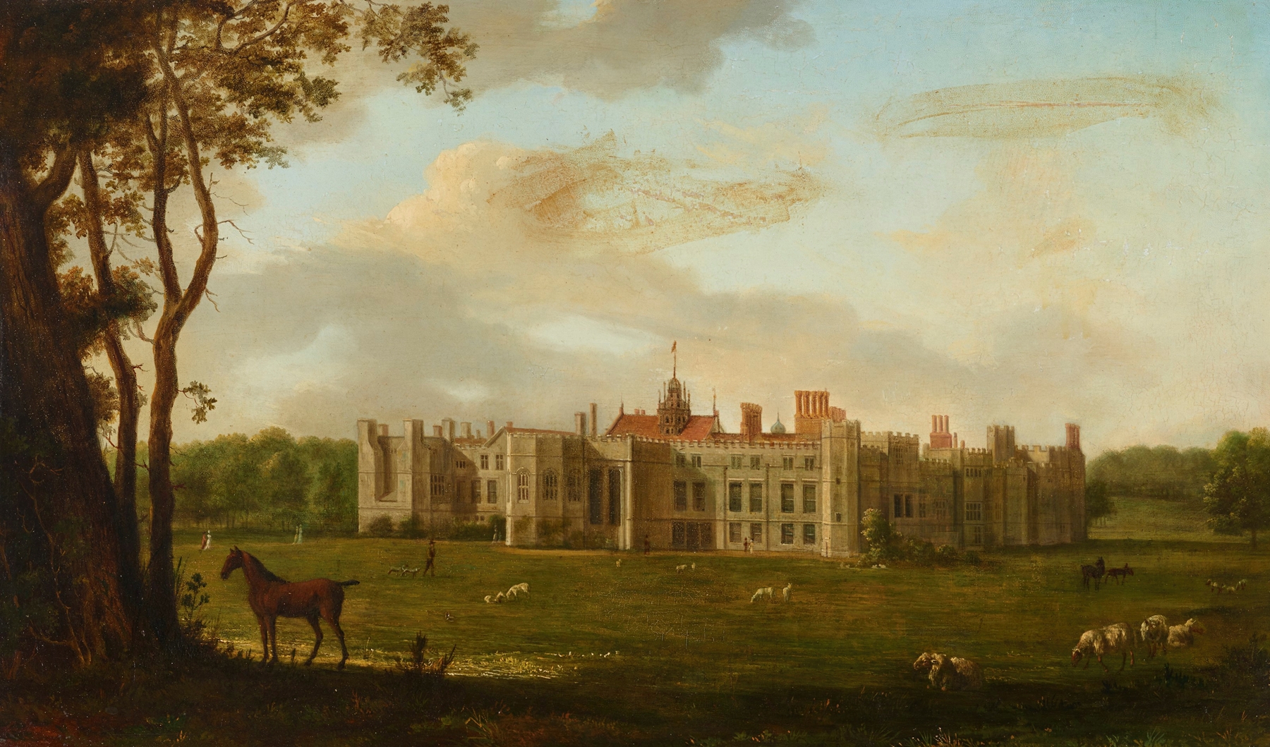 Landscape of Cowdray Park by Hendrik Frans de Cort, oil on canvas