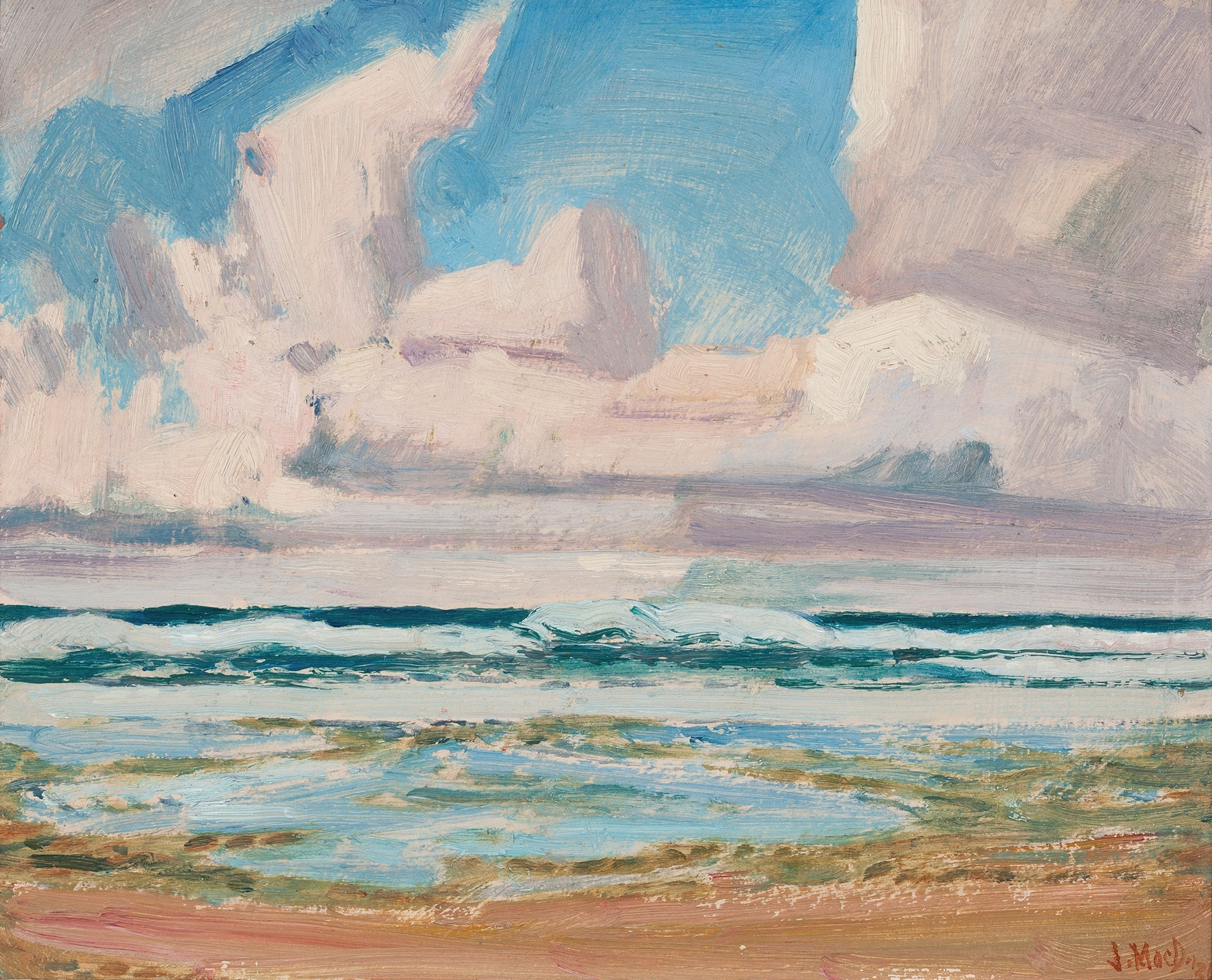 Landscape of Barbados in winter by James Edward Hervey MacDonald, oil painting
